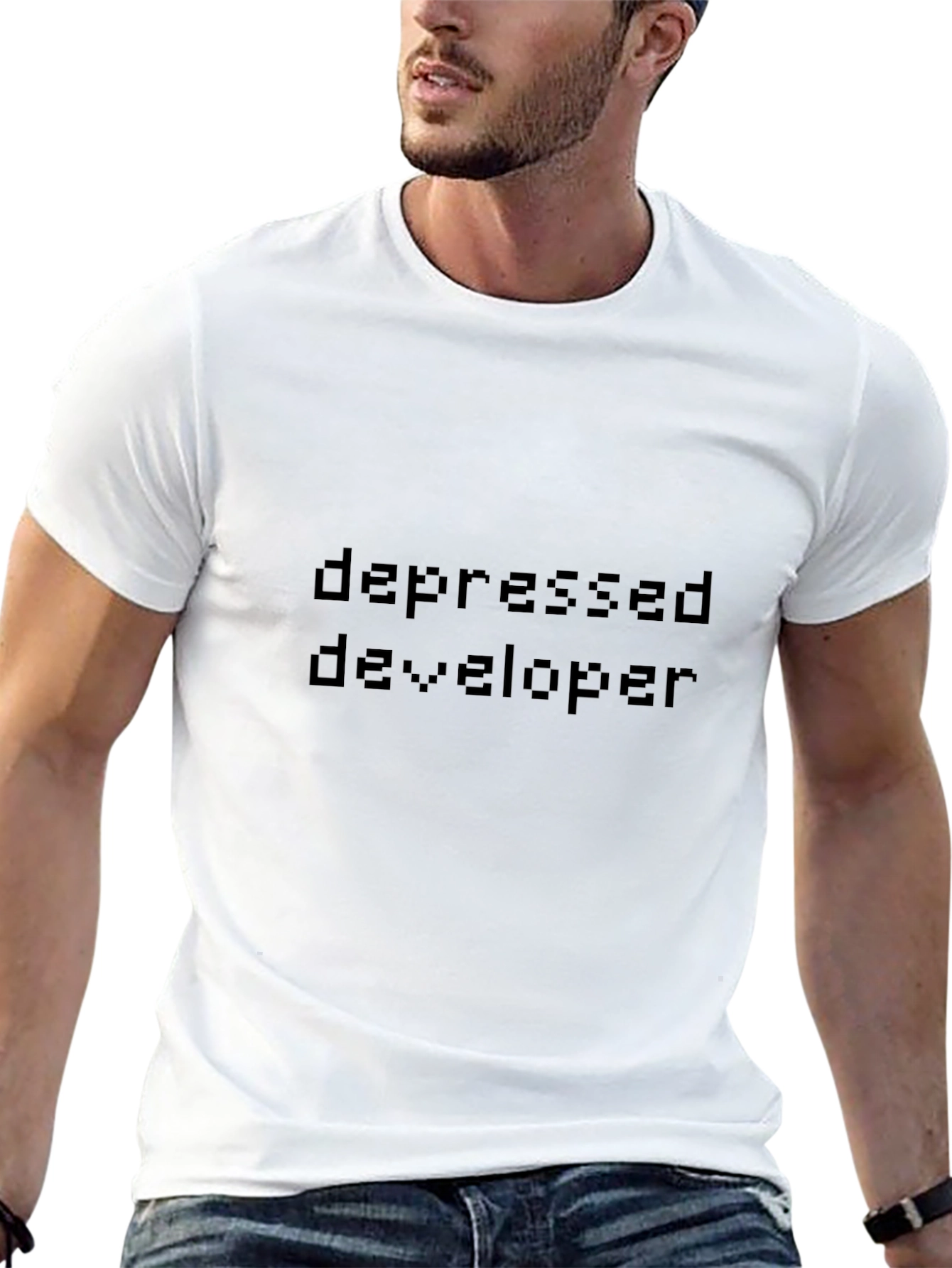 Depressed Developer T-Shirt - Dark Humor Tee