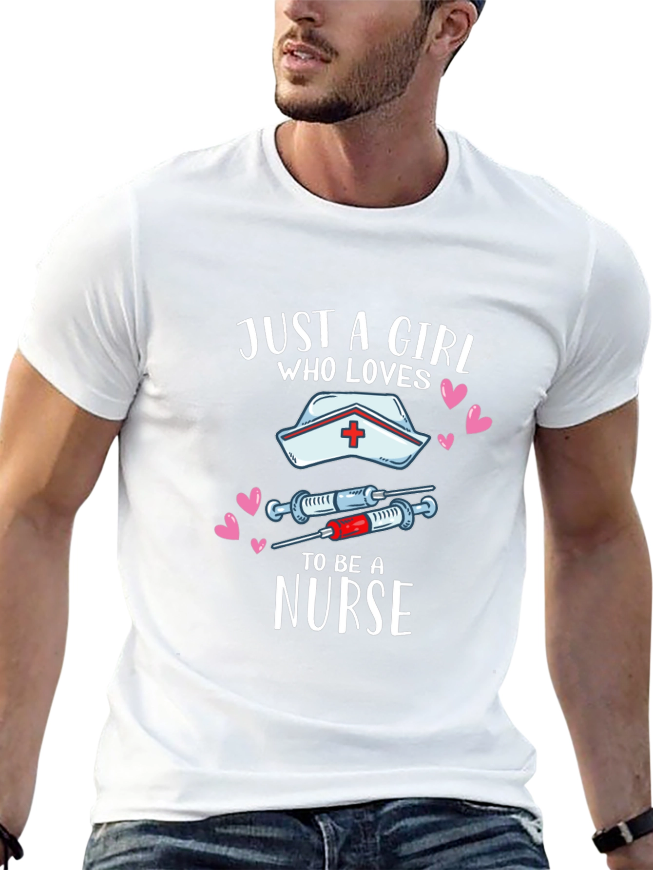 Just a Girl Who Loves Being A Nurse T-Shirt