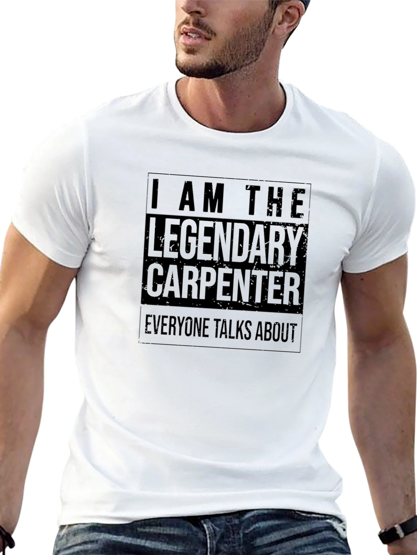 Legendary Carpenter Graphic Tee - Black Crew Neck