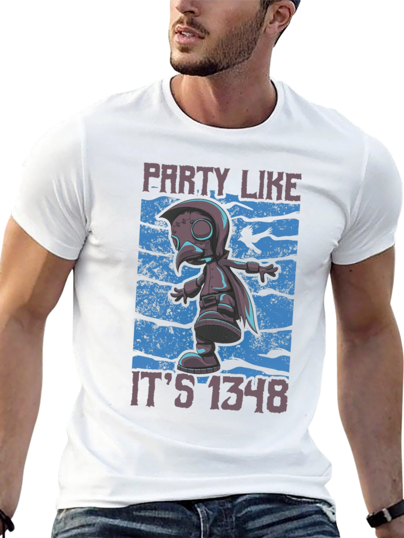 Party Like Its 1348 Plague Doctor Graphic T-Shirt