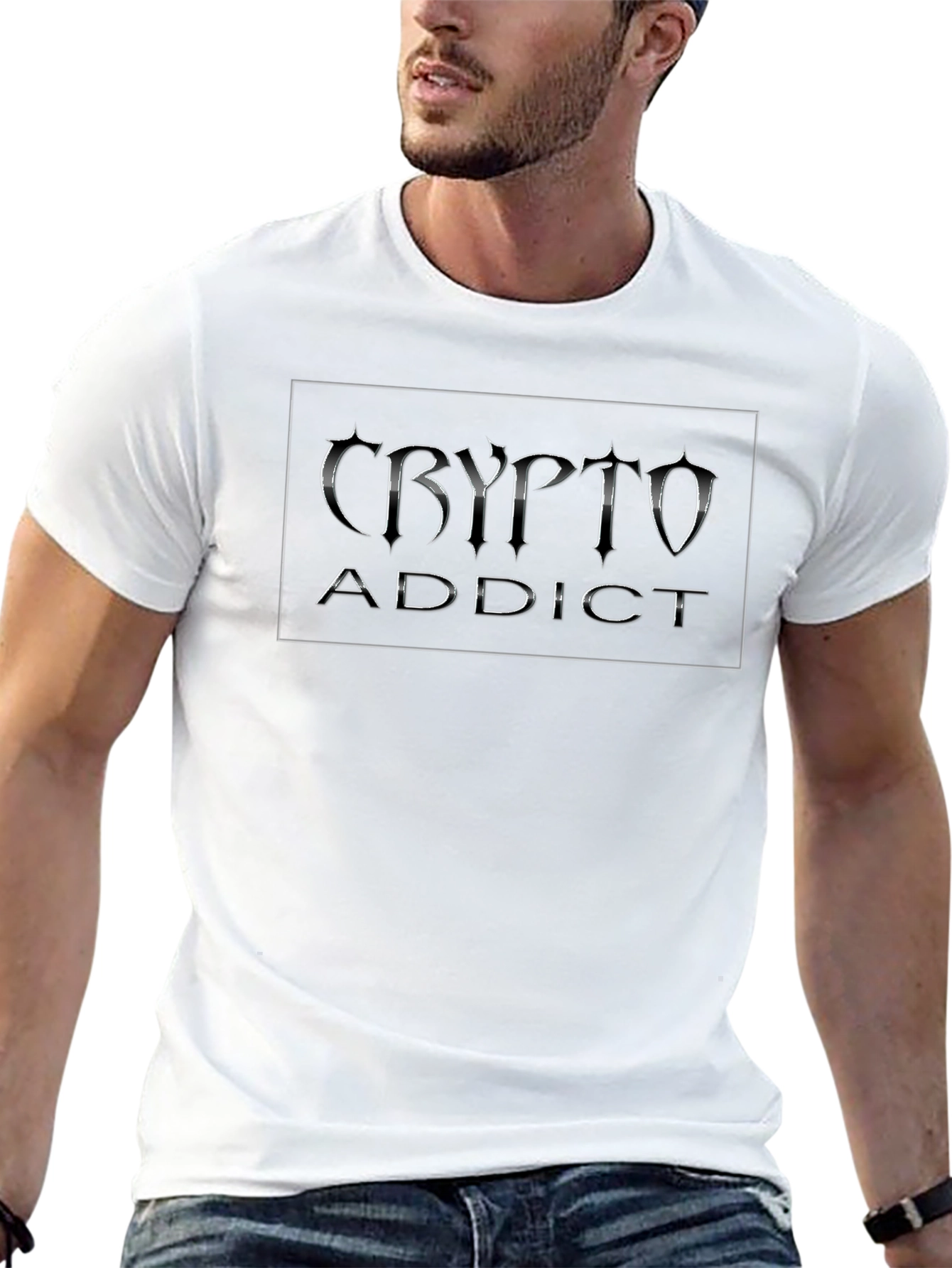 Crypto Addict Black T-Shirt - Bitcoin Fan Apparel