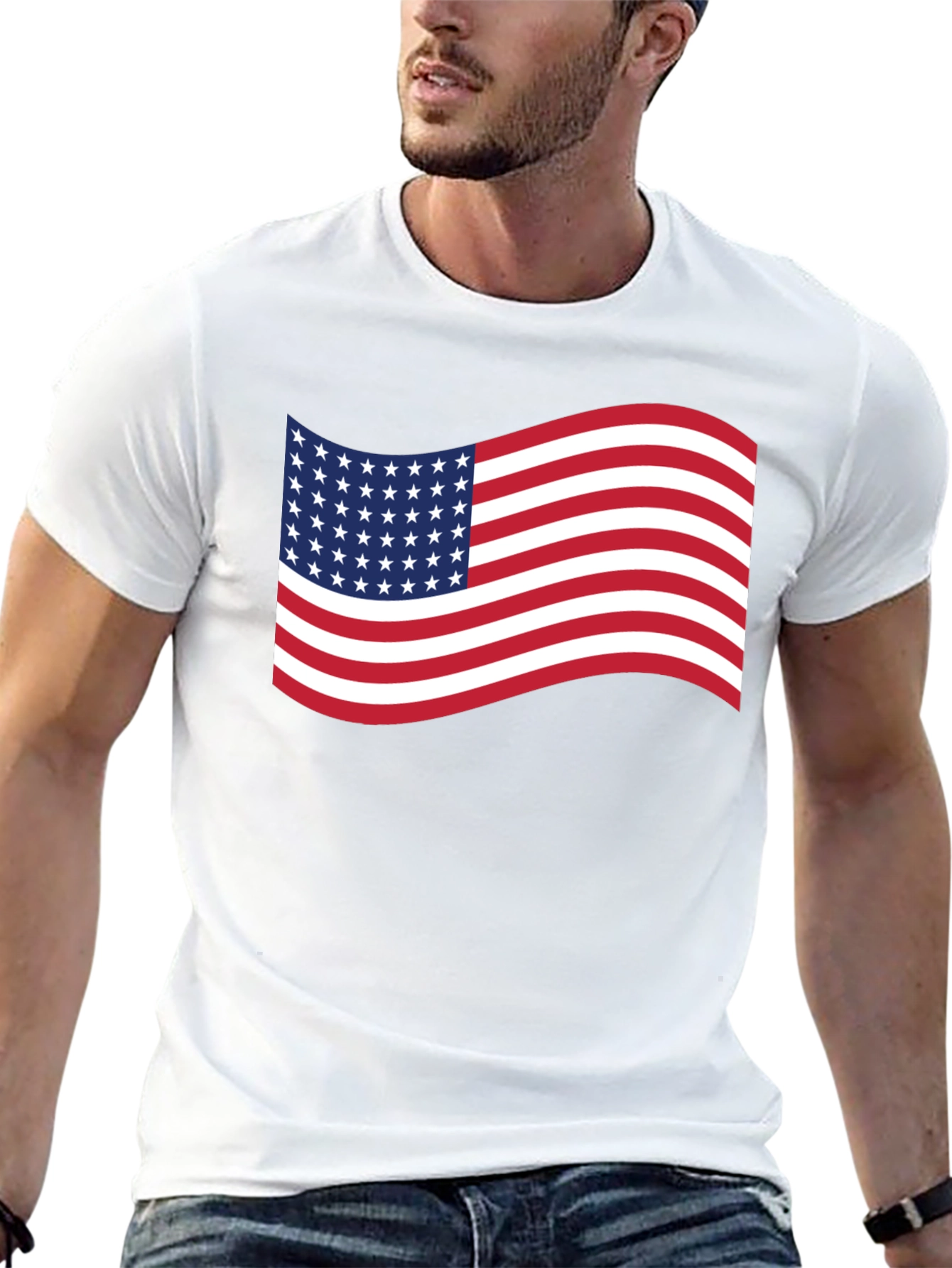 American Flag Graphic T-Shirt