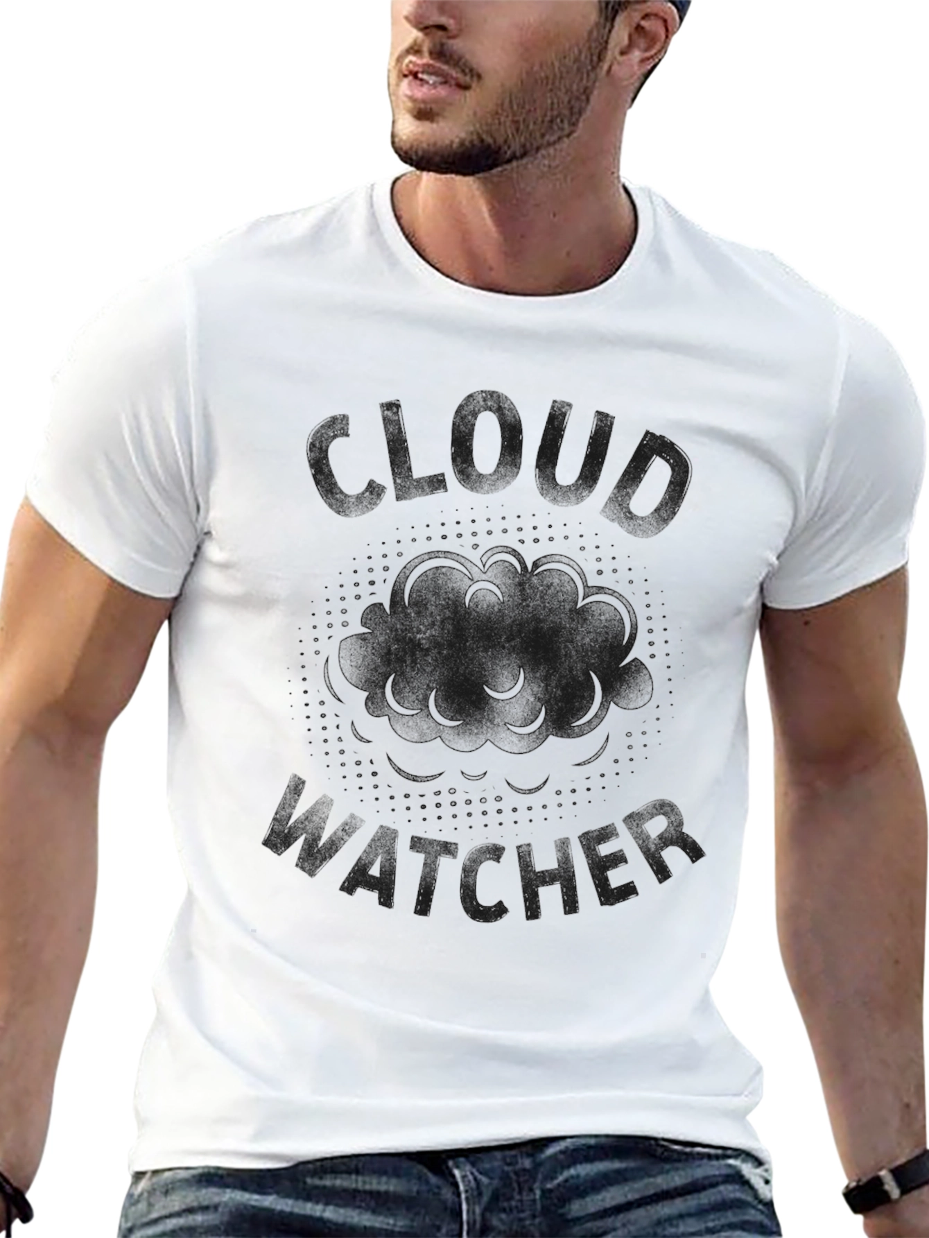 Cloud Watcher Black T-Shirt