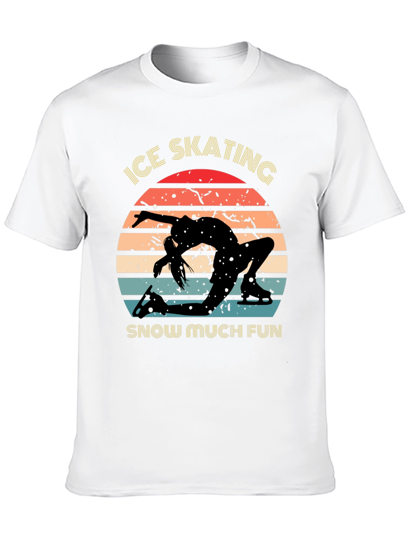 Ice Skating Retro T-Shirt - Snow Much Fun