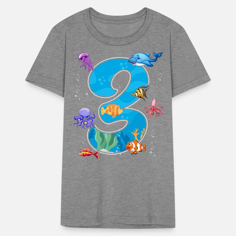 3rd birthday Aquarium Fish lover 3 Year Old Sea Pa