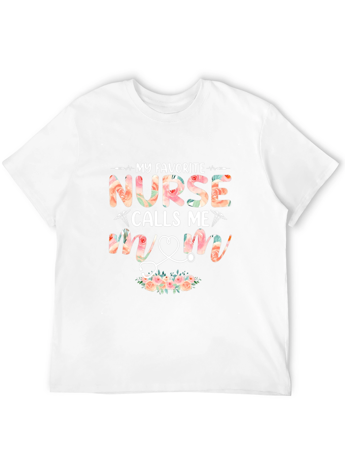 Nurse Mom T-Shirt Floral Nurse Tee