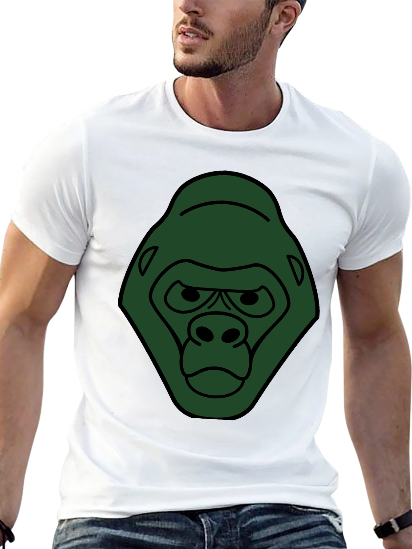 Gorilla Graphic Black T-Shirt - Unique Animal Tee
