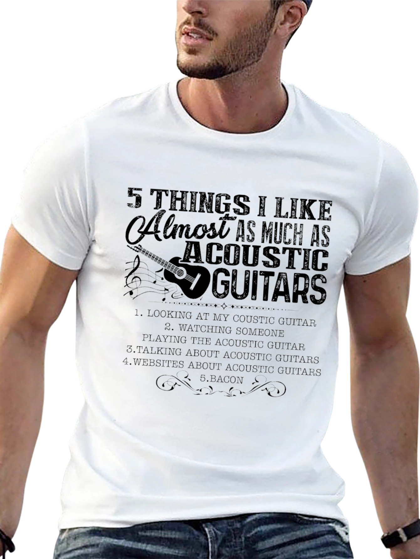 Acoustic Guitar Lover T-Shirt | 5 Things