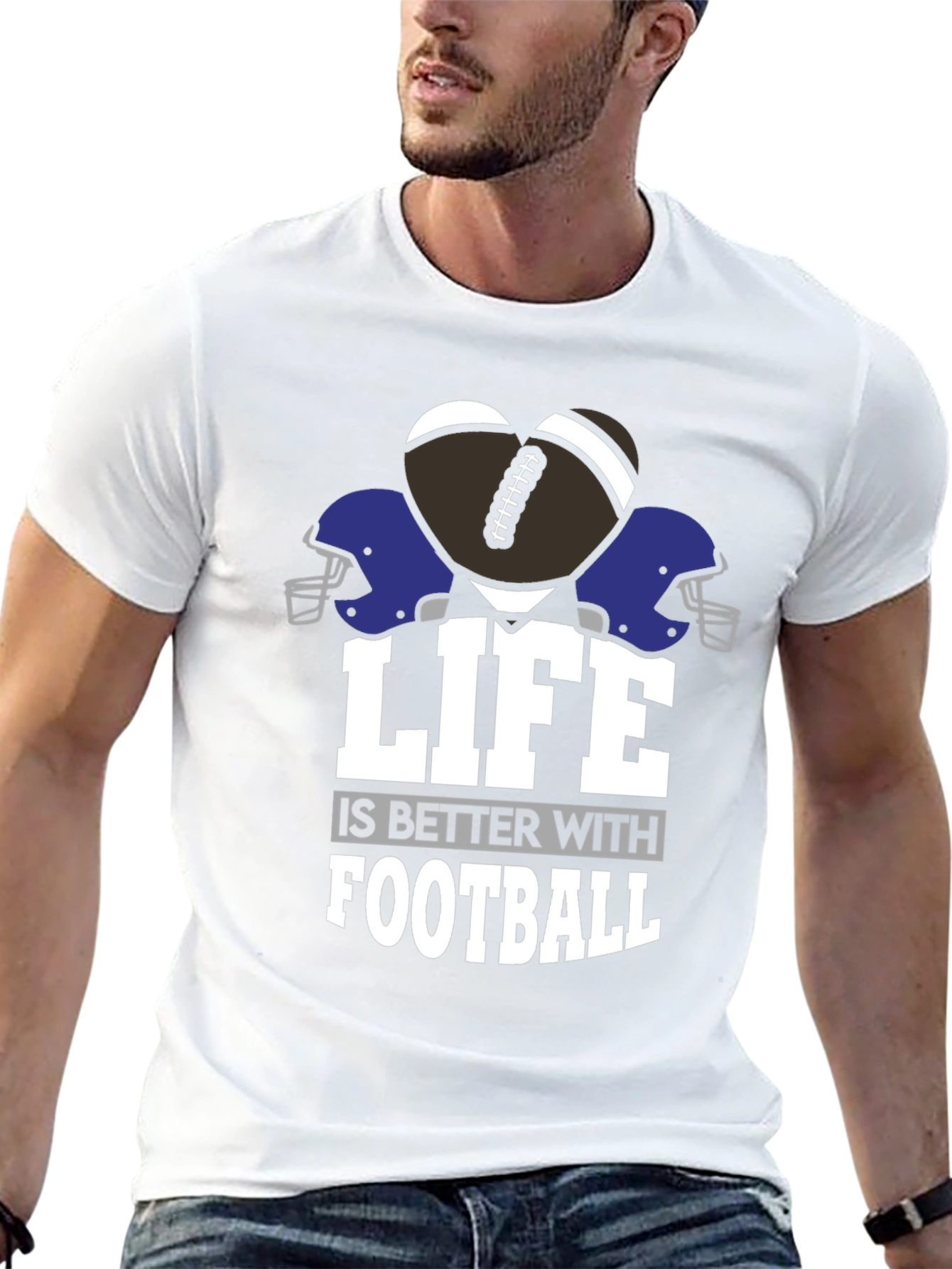 Life is Better with Football Graphic Tee