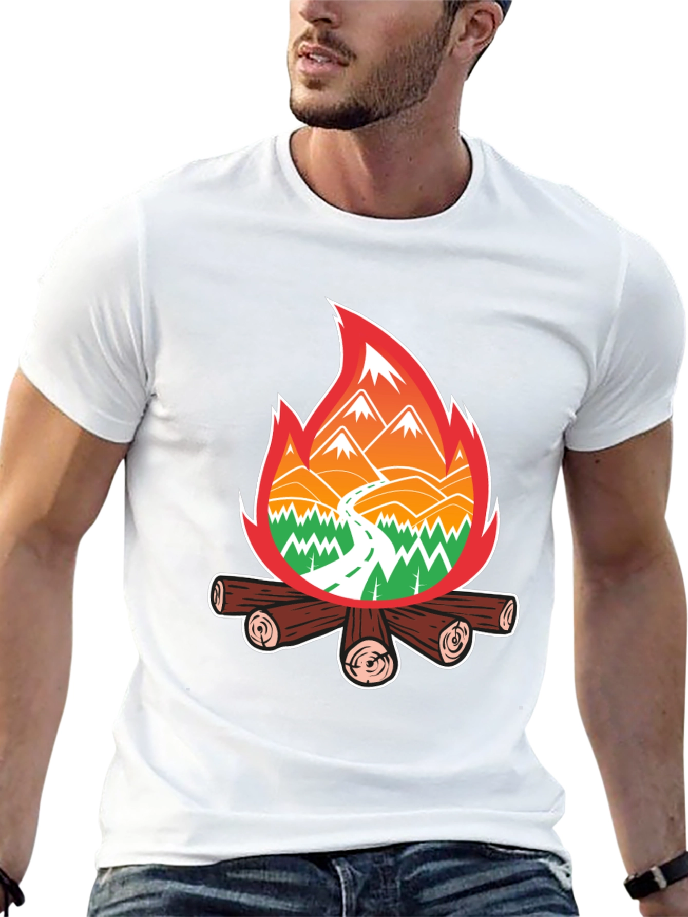 Campfire Adventure T-Shirt - Nature Lover Tee