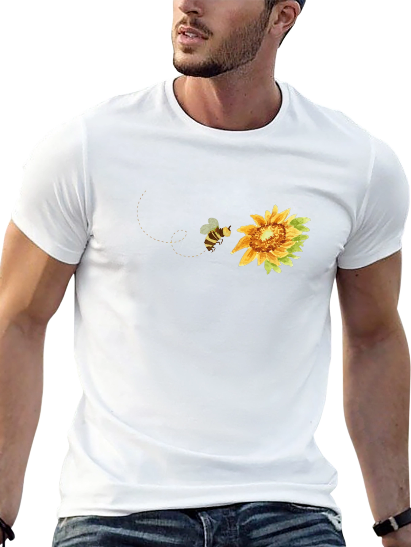 Bee and Sunflower Graphic Tee