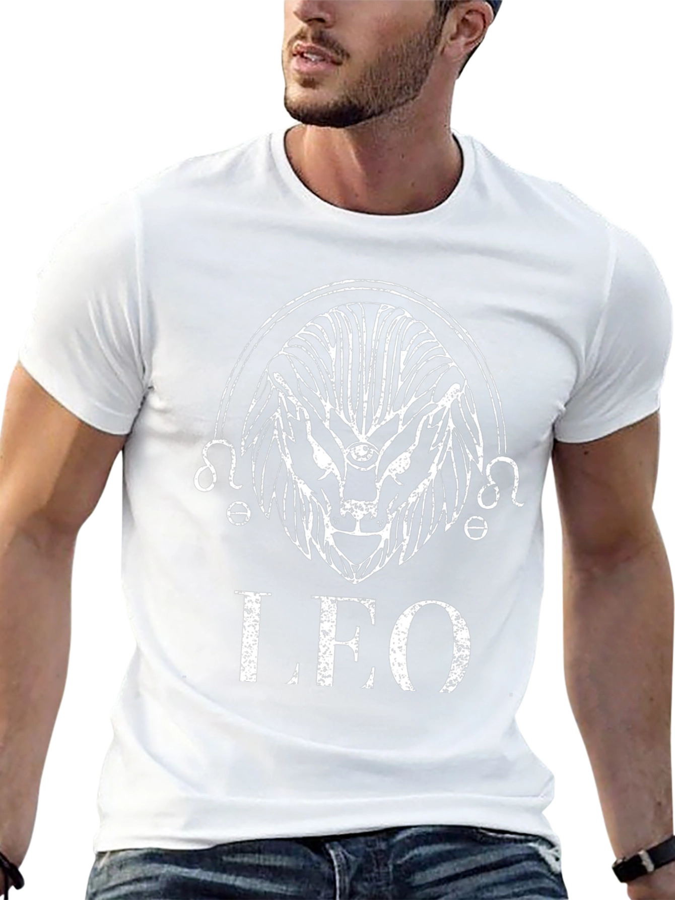 Leo Zodiac Sign T-Shirt - Black Cotton Tee