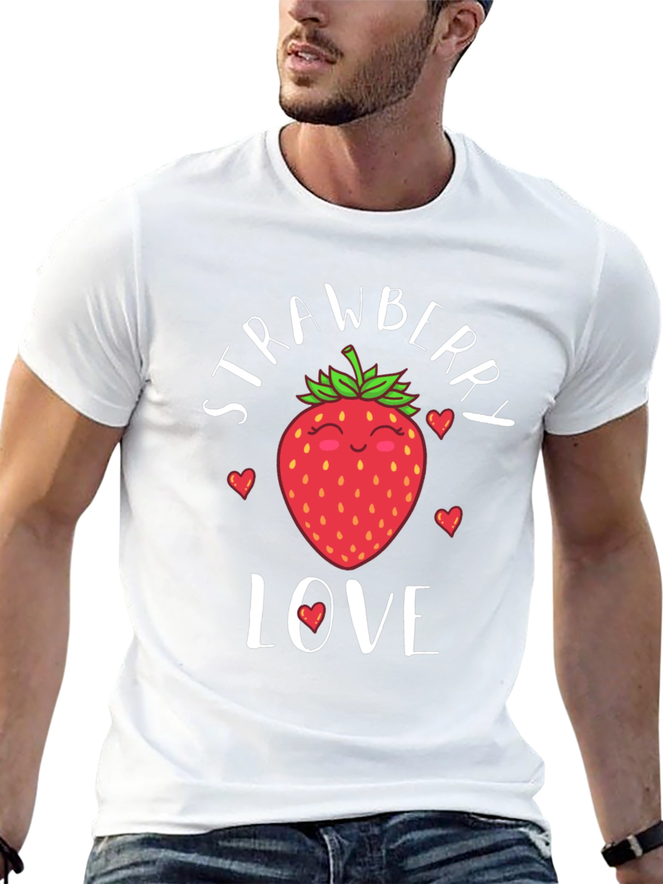 Strawberry Love Graphic Tee - Cute Fruit T-Shirt
