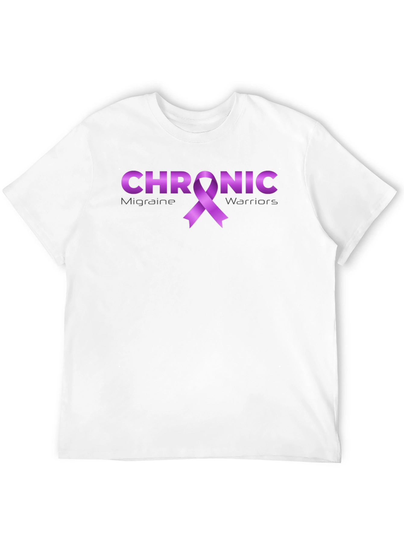 Chronic Migraine Awareness T-Shirt - Purple Ribbon