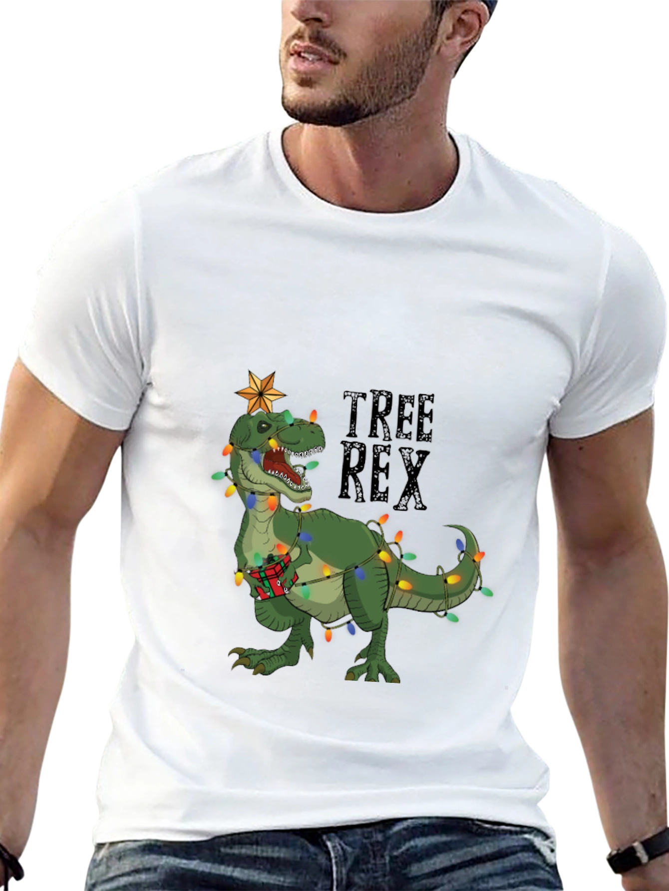 Tree Rex T-Shirt Funny Dinosaur Christmas Tee