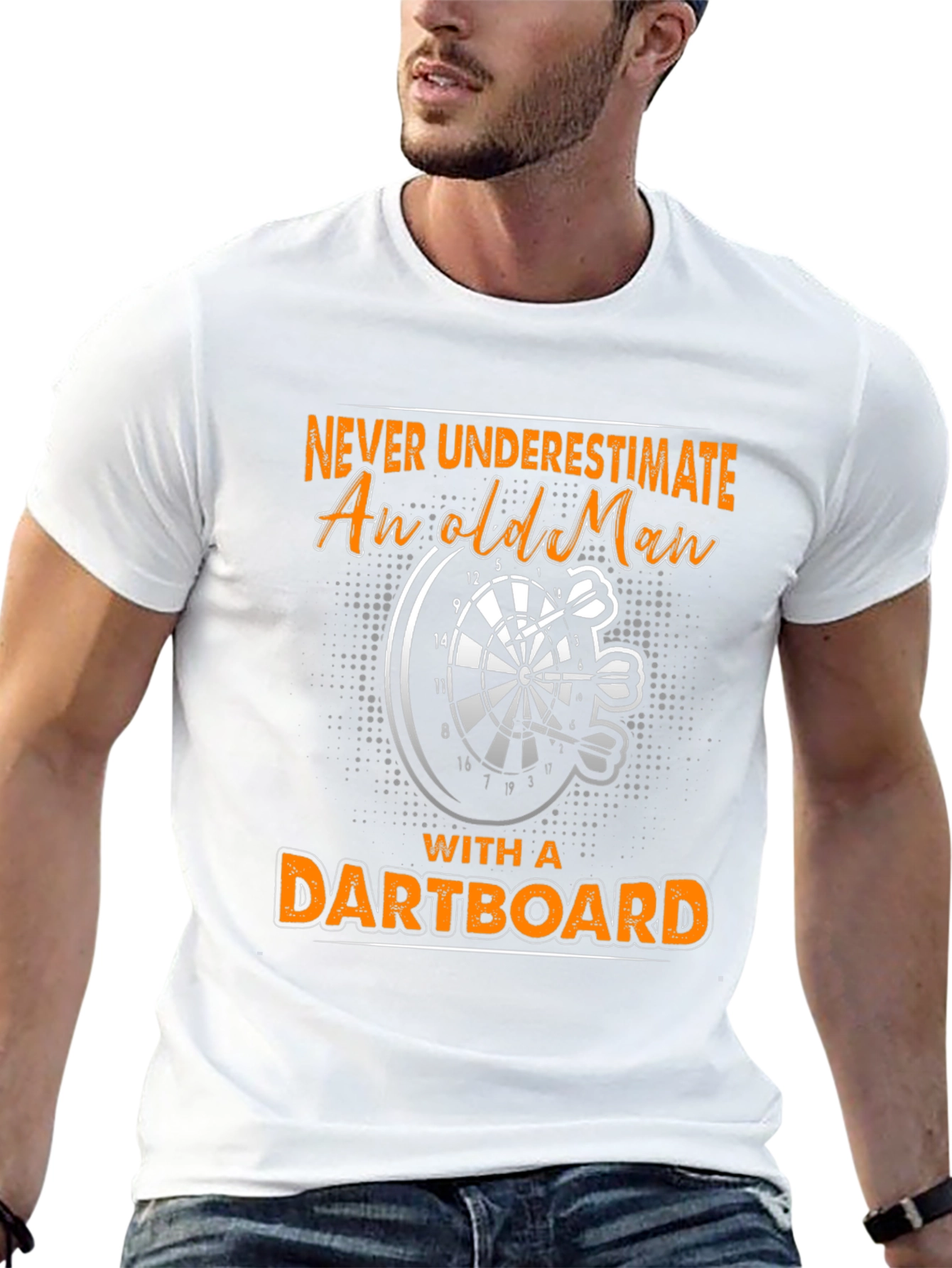 Never Underestimate Dartboard T-Shirt