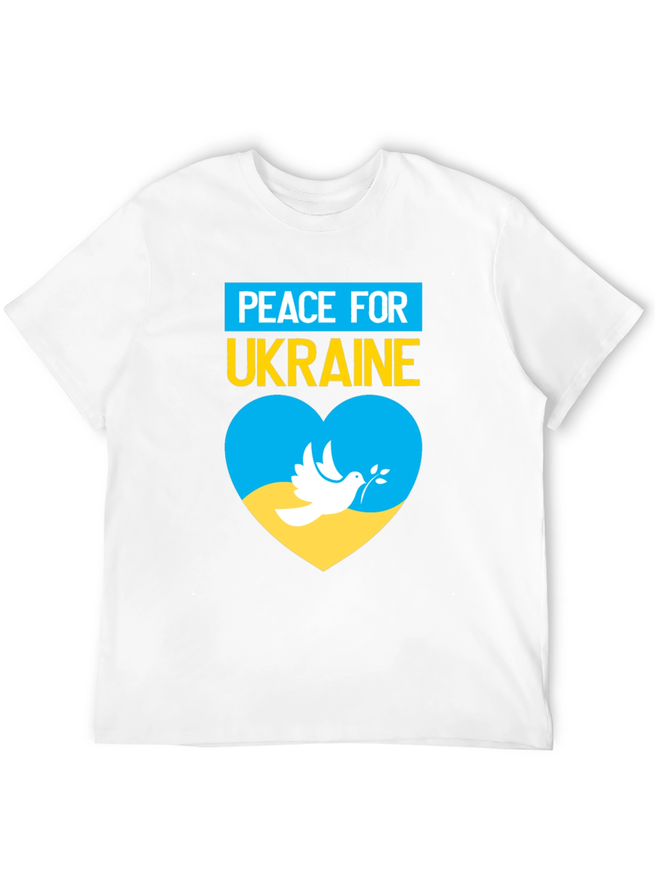 Peace for Ukraine T-Shirt Dove Heart