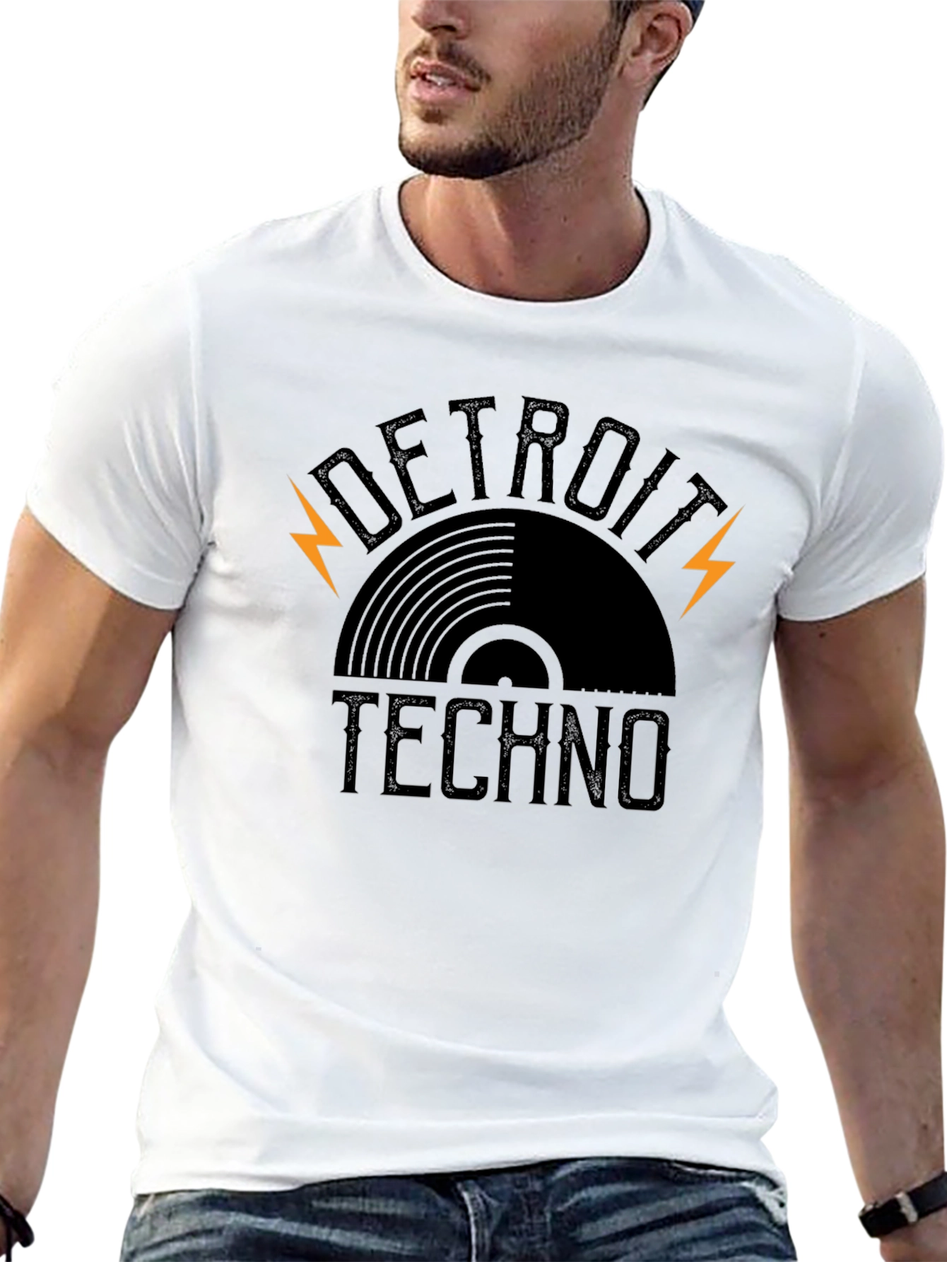 Detroit Techno Graphic Black T-Shirt