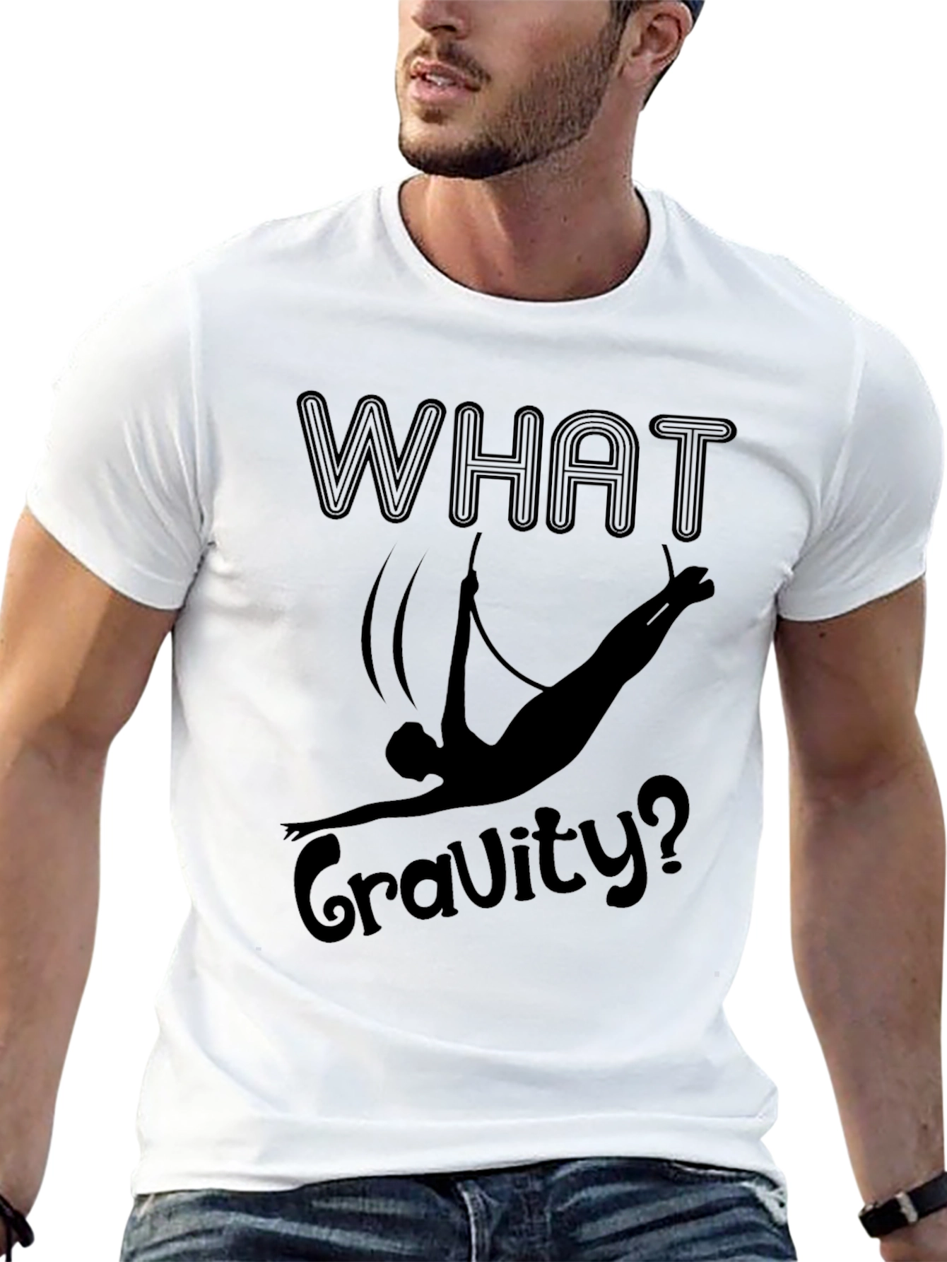 What Gravity? T-Shirt - Aerial Acrobat Black Tee