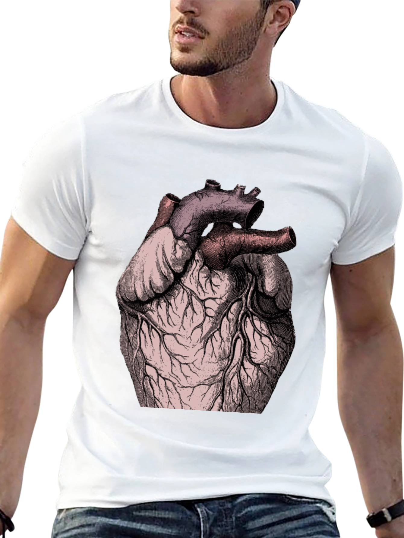 Anatomical Heart Graphic Tee - Black