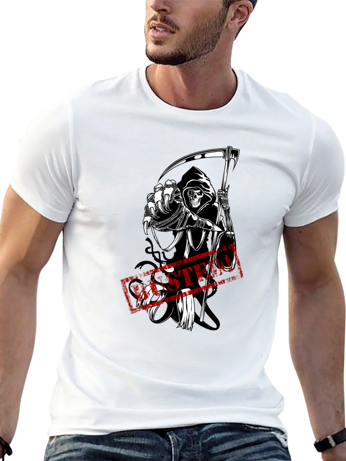 Grim Reaper Graphic Black T-Shirt