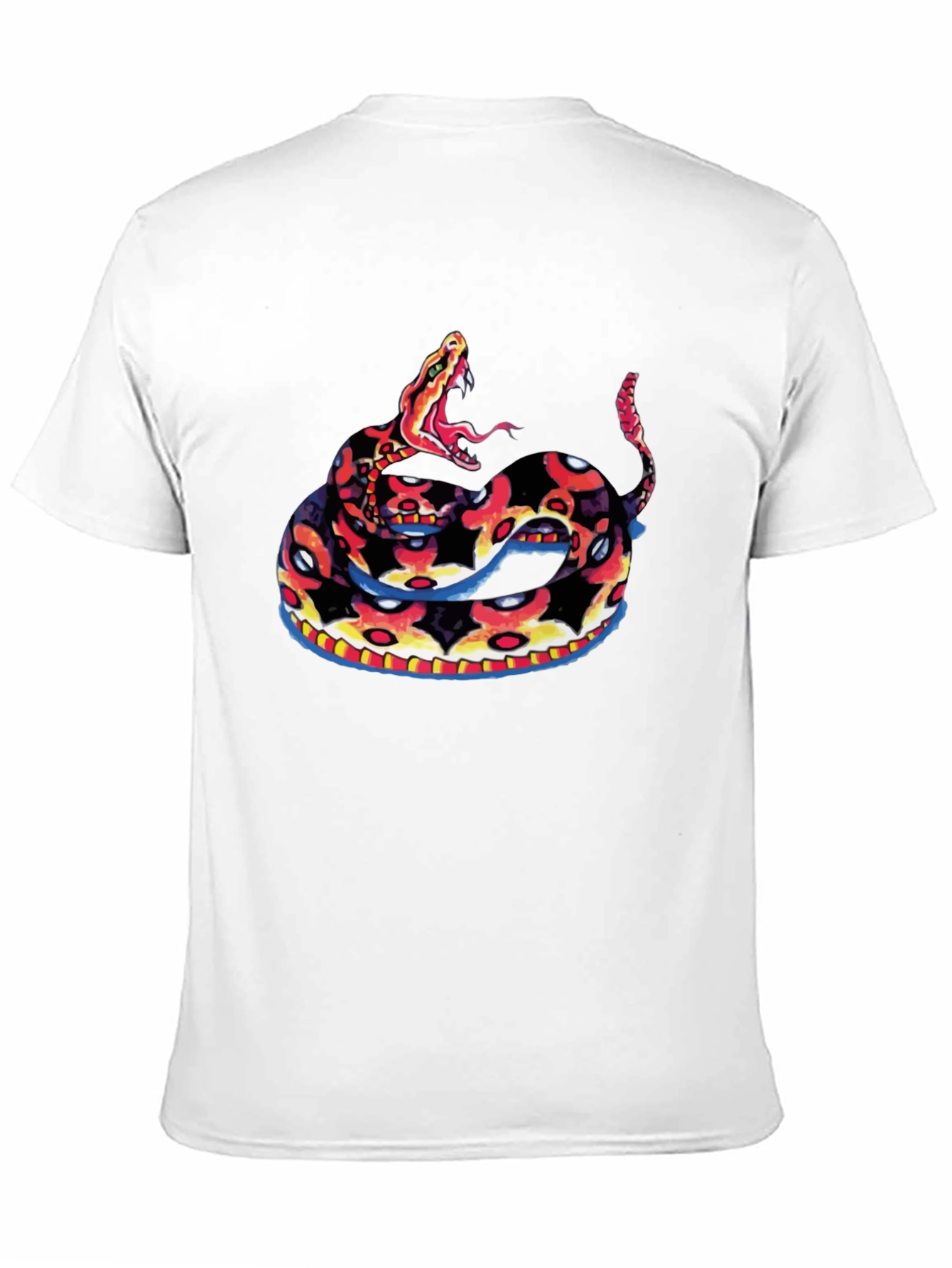 Black Tee with Rattlesnake Design