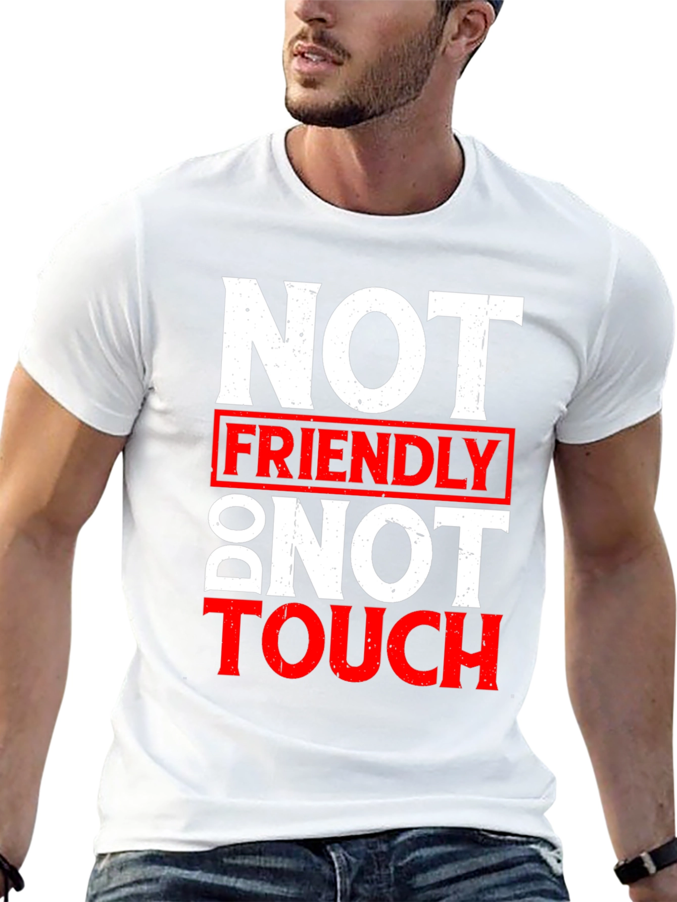 Not Friendly Do Not Touch Graphic T-Shirt