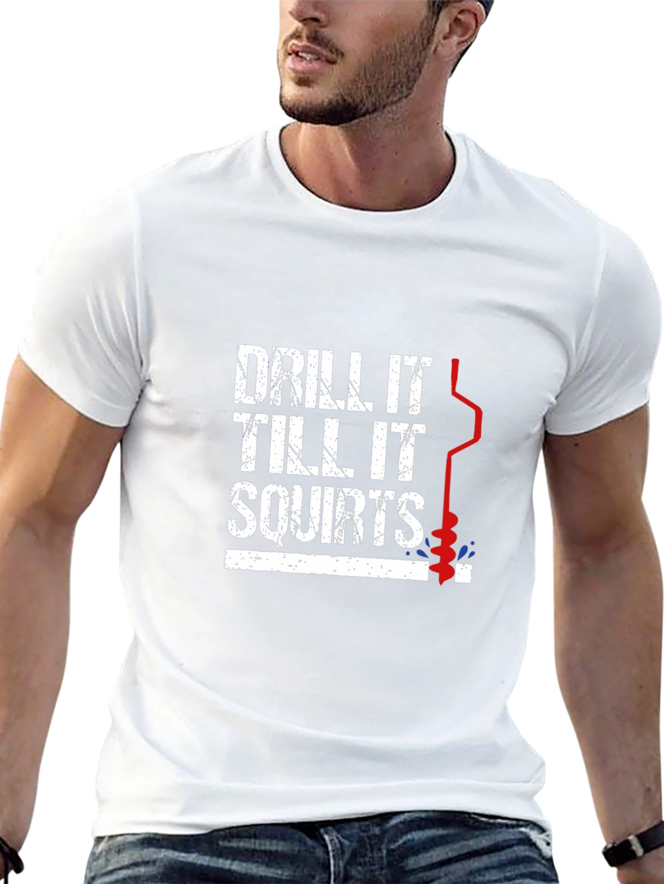 Drill It Ice Fishing Graphic Tee