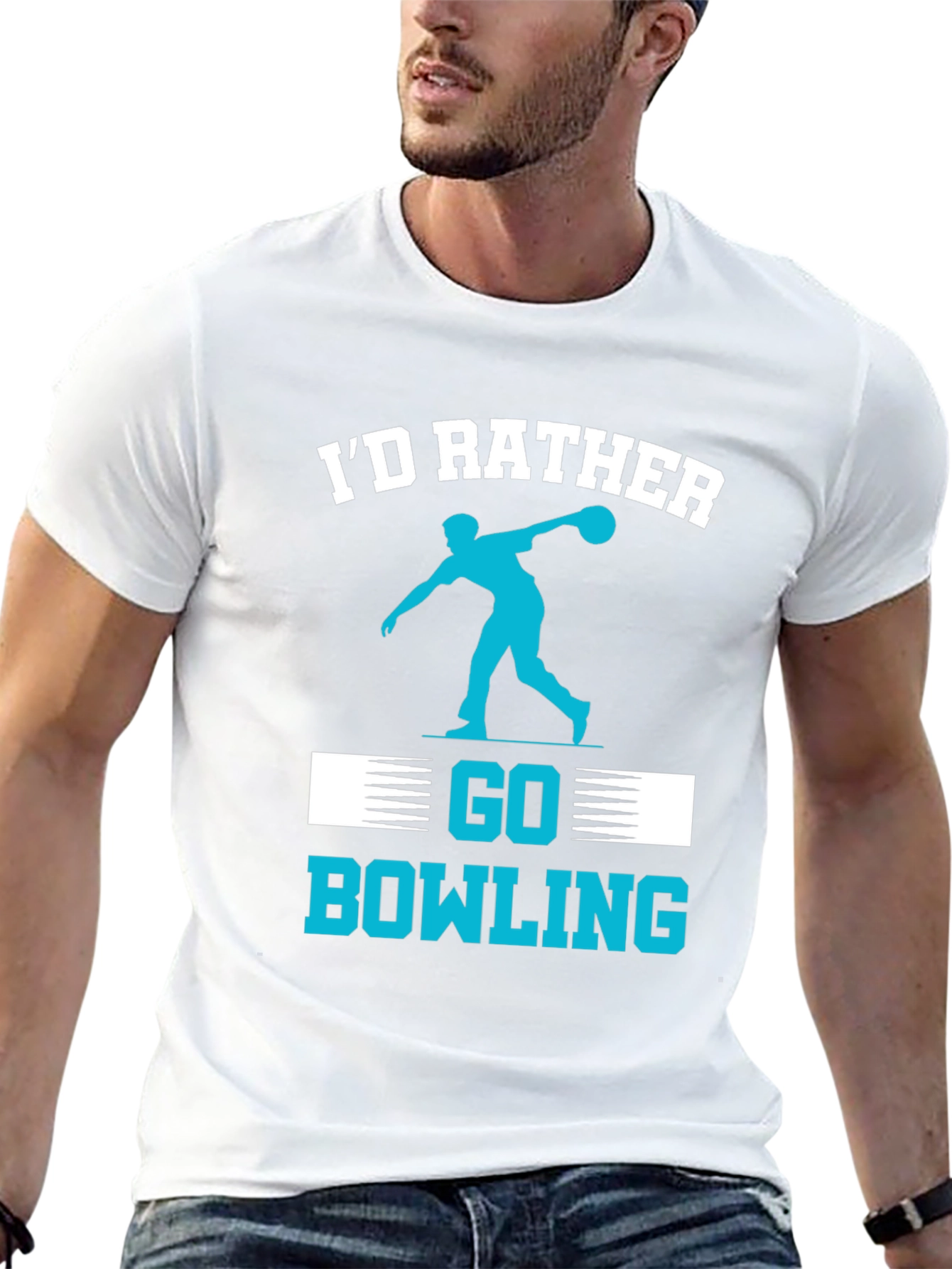 Id Rather Go Bowling Graphic T-Shirt