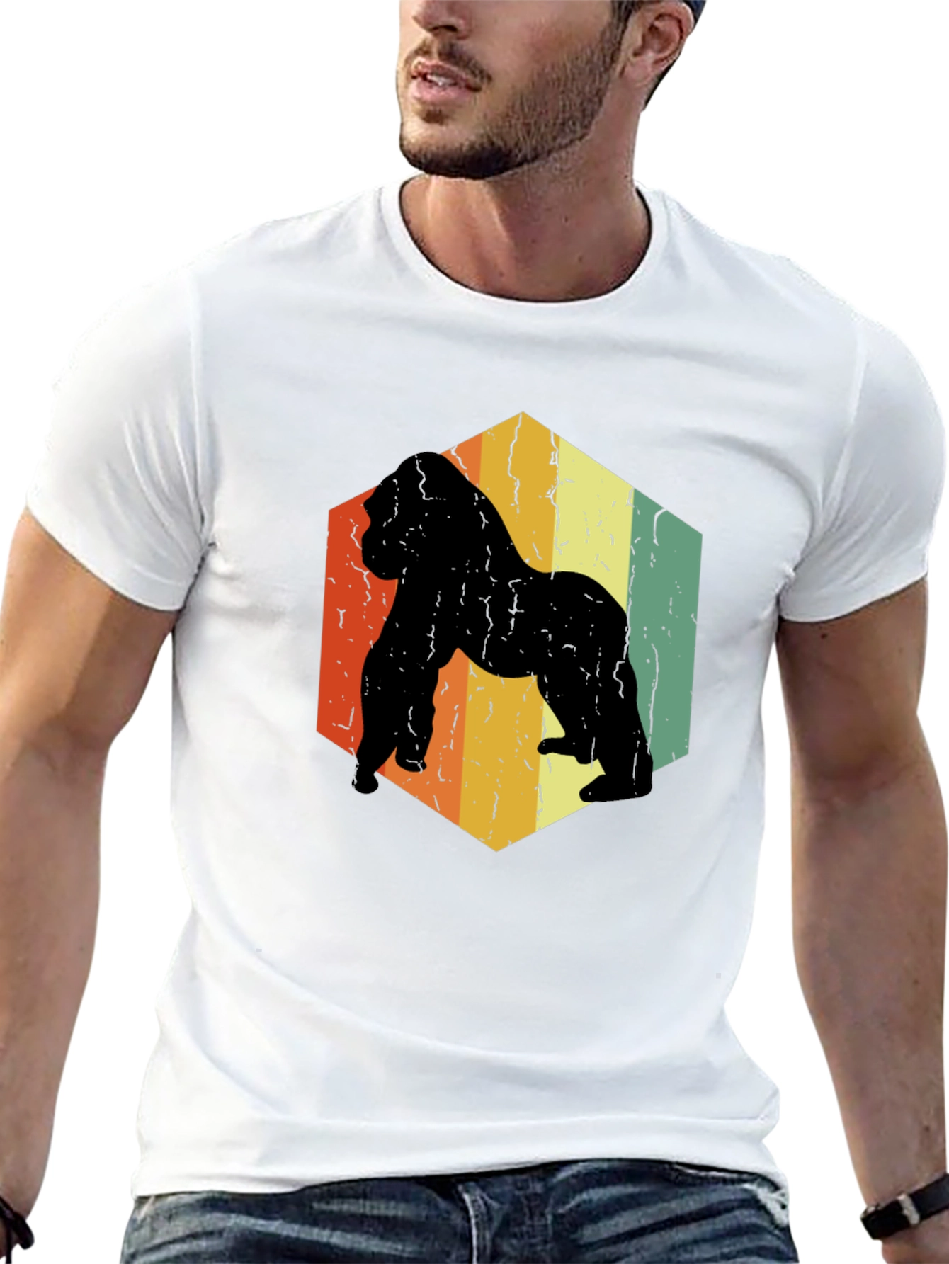 Retro Gorilla Graphic T-Shirt