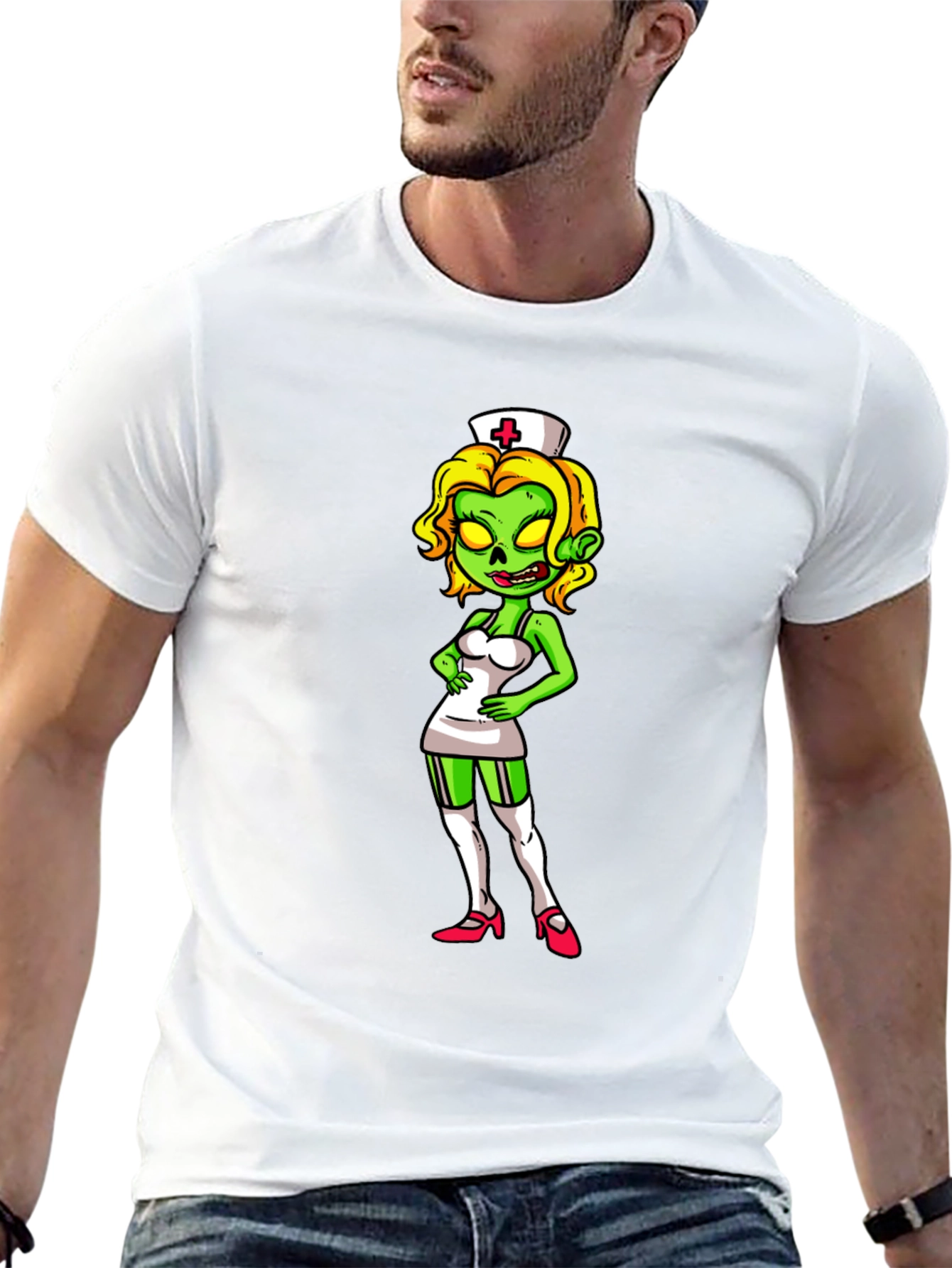 Zombie Nurse T-Shirt: Halloween Costume Tee