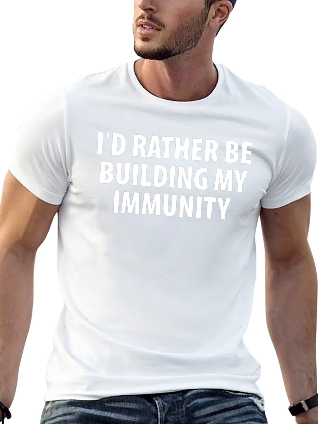 Build Immunity Graphic Tee - Black Casual T-Shirt