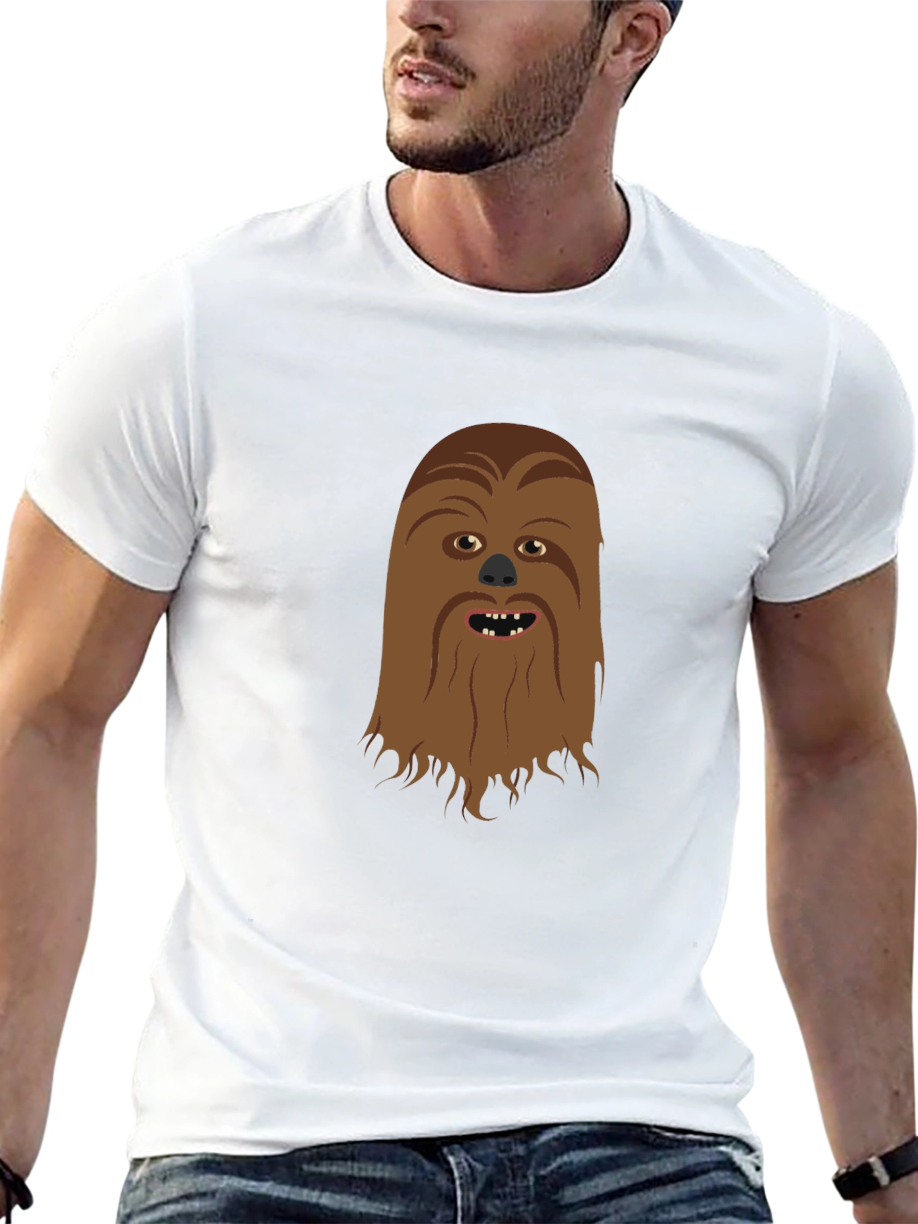 Chewbacca Face Black T-Shirt