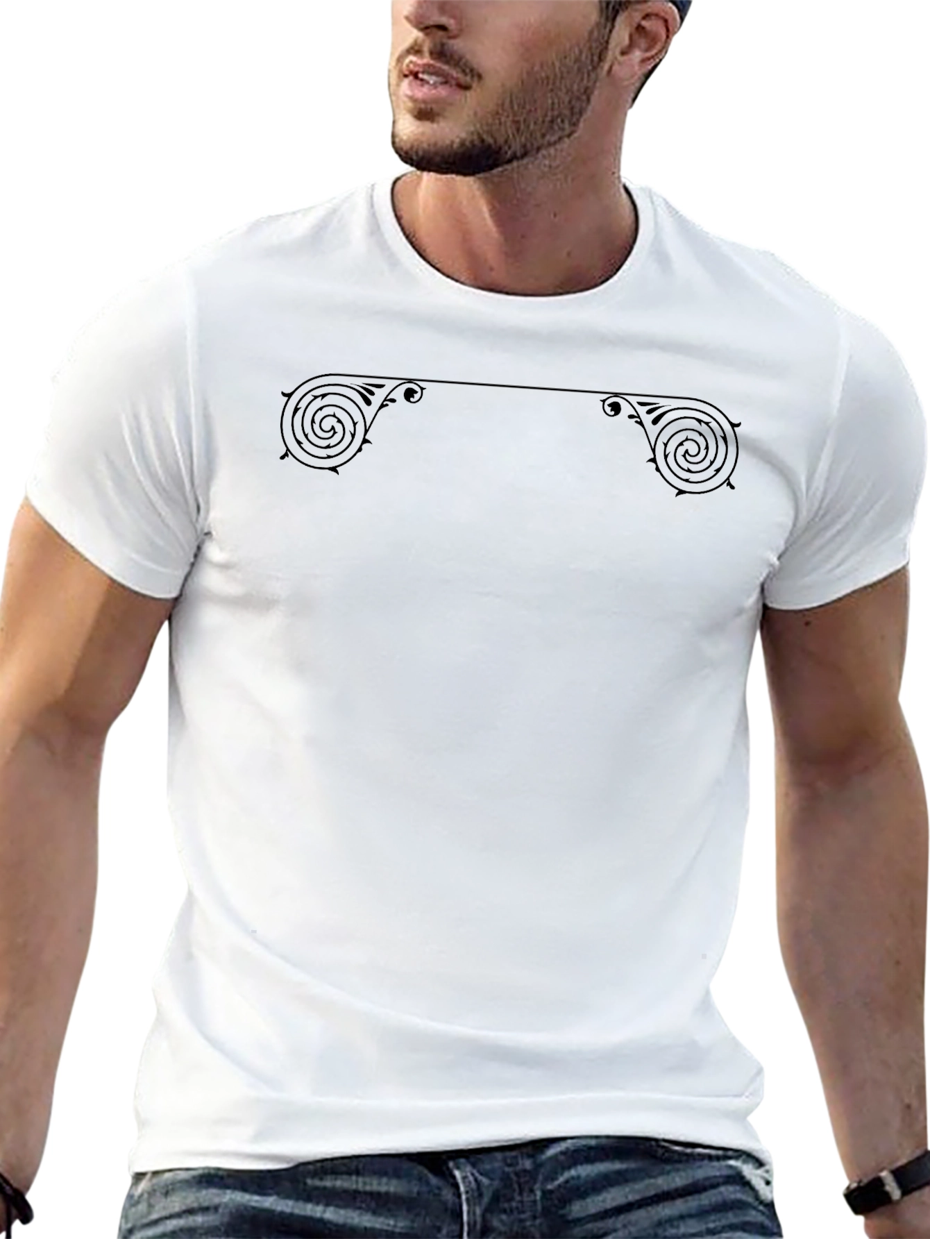 Ornate Scrollwork Black T-Shirt