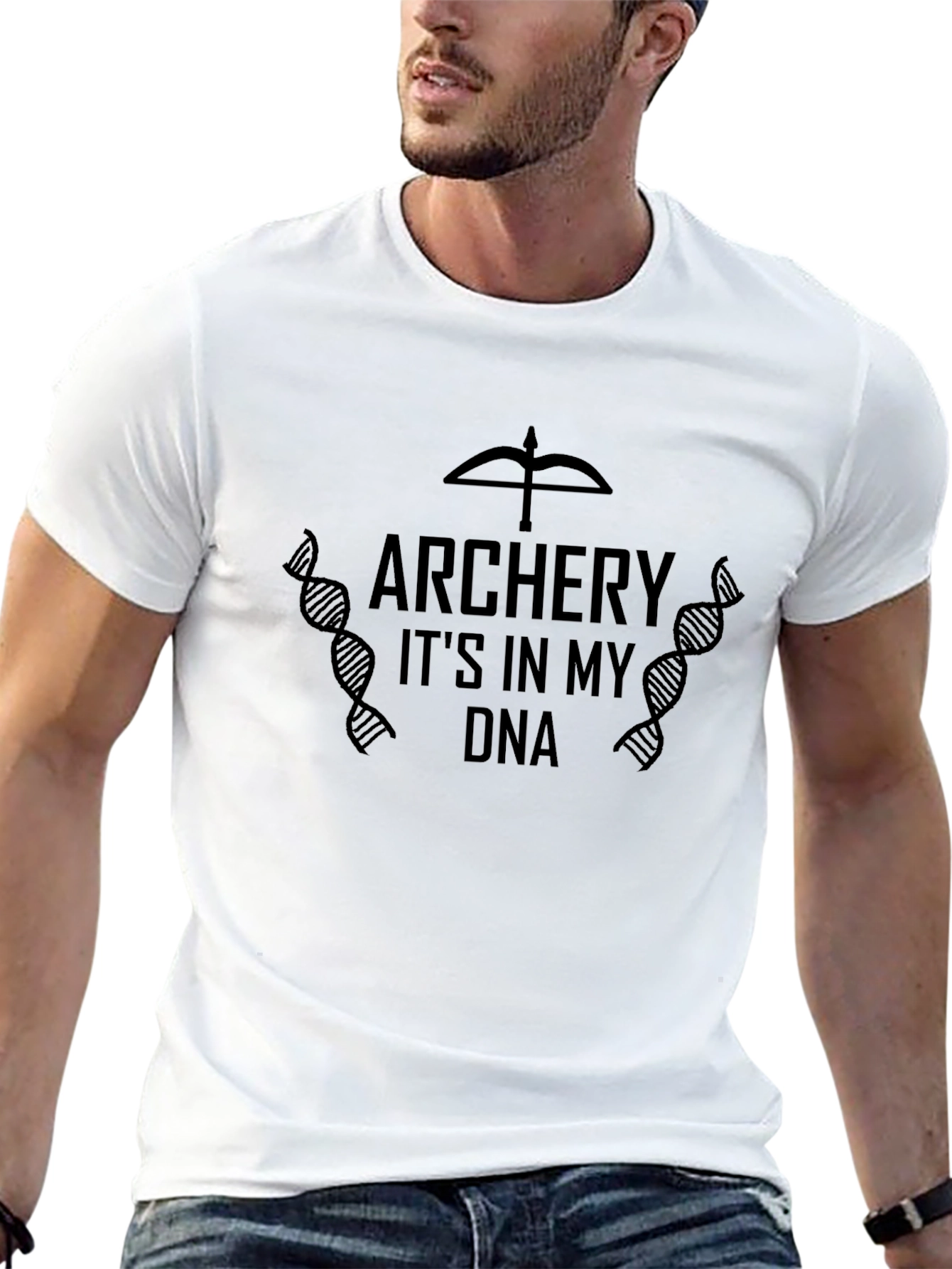Archery DNA T-Shirt - Bow and Arrow Design
