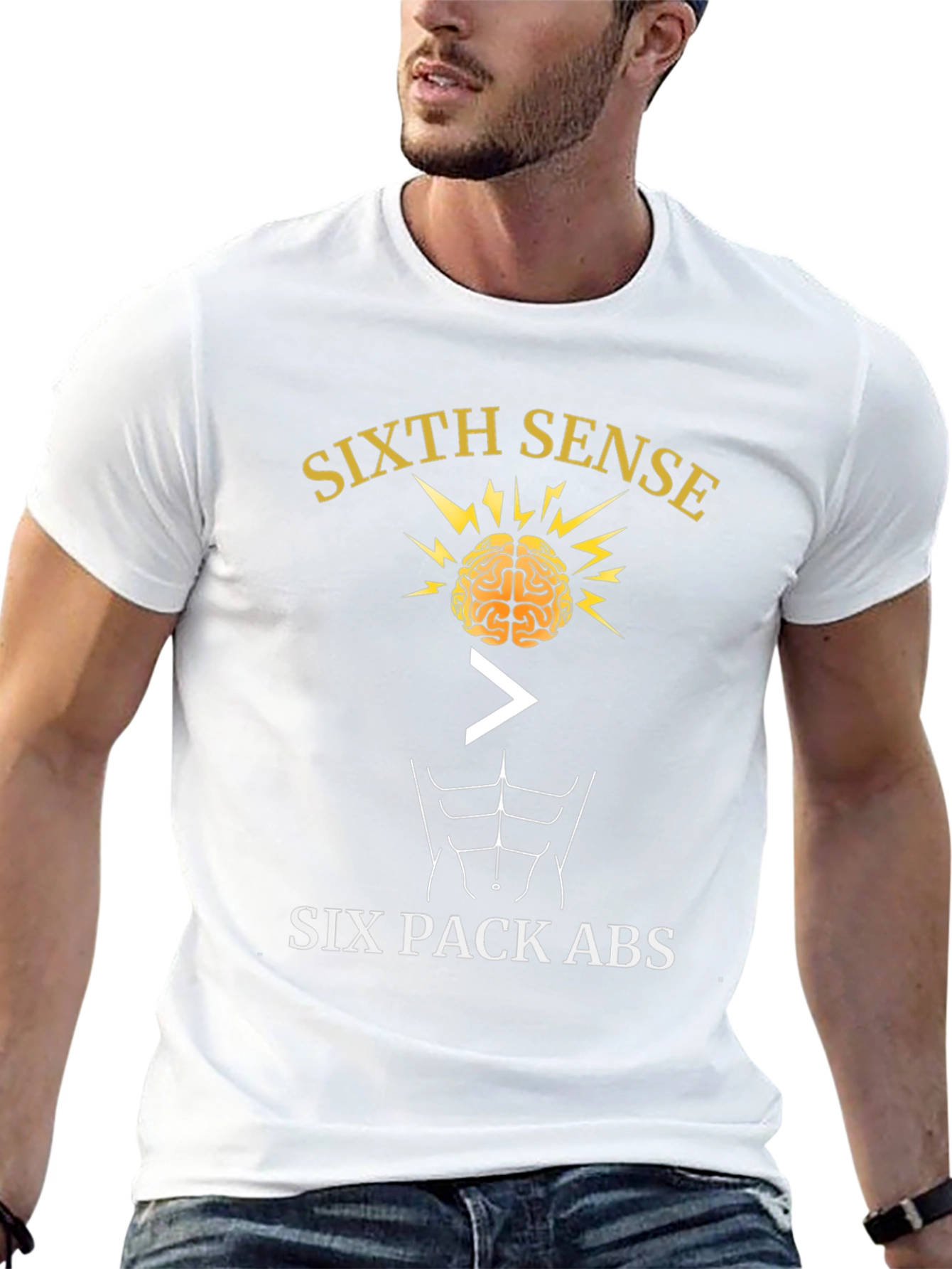 Sixth Sense > Six Pack Abs Graphic T-Shirt