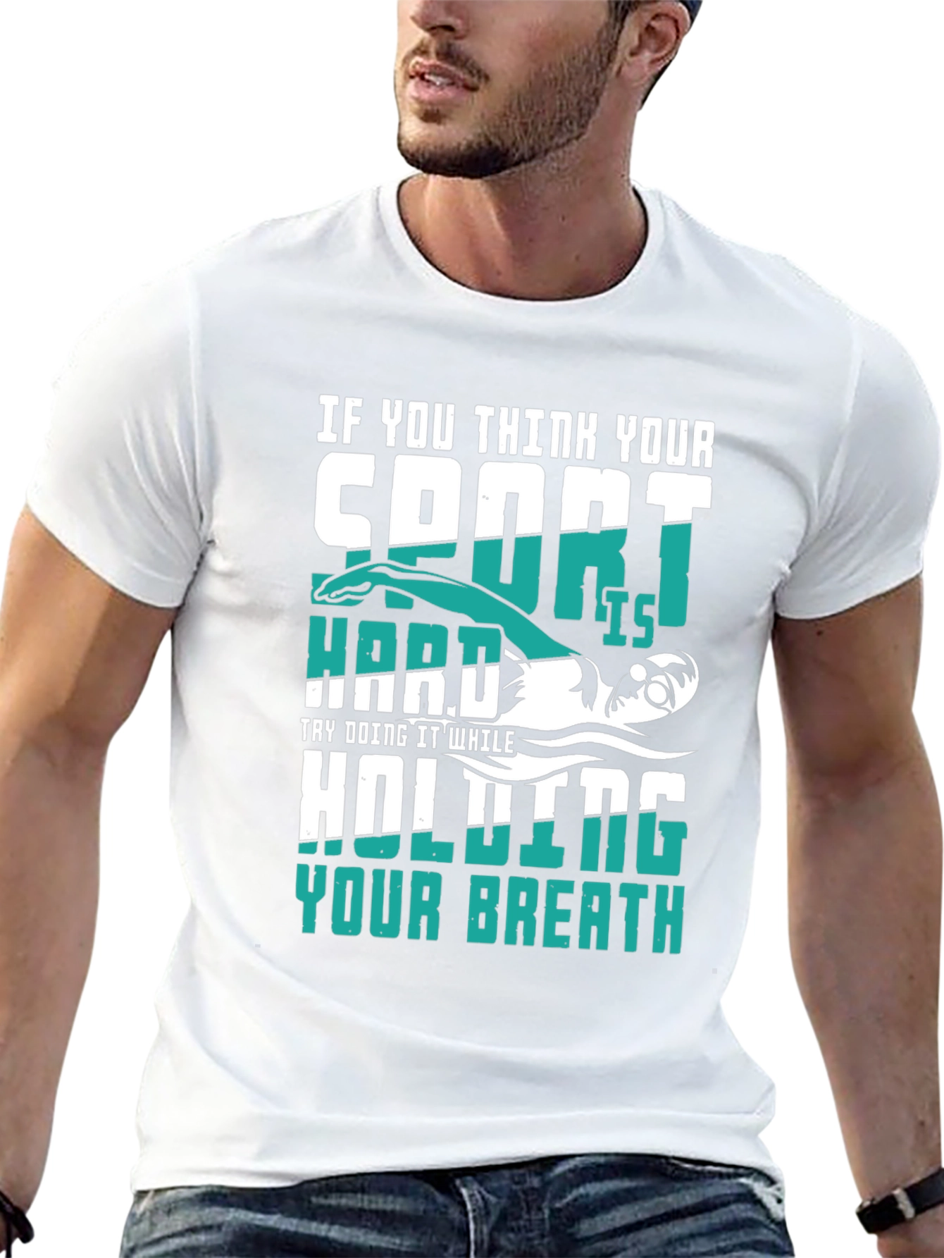 Swimmer Graphic T-Shirt: Holding Your Breath