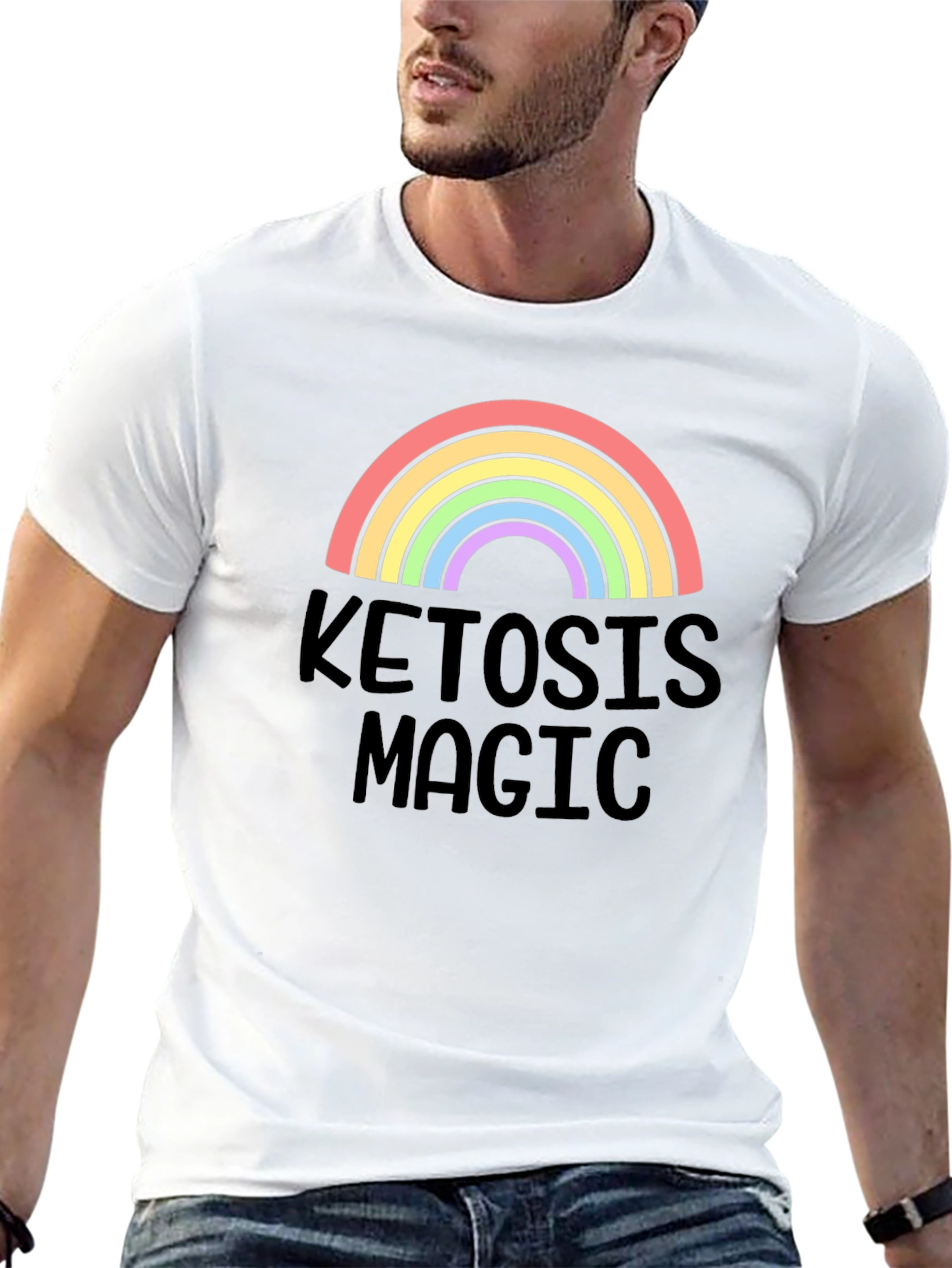 Ketosis Magic Rainbow Graphic T-Shirt