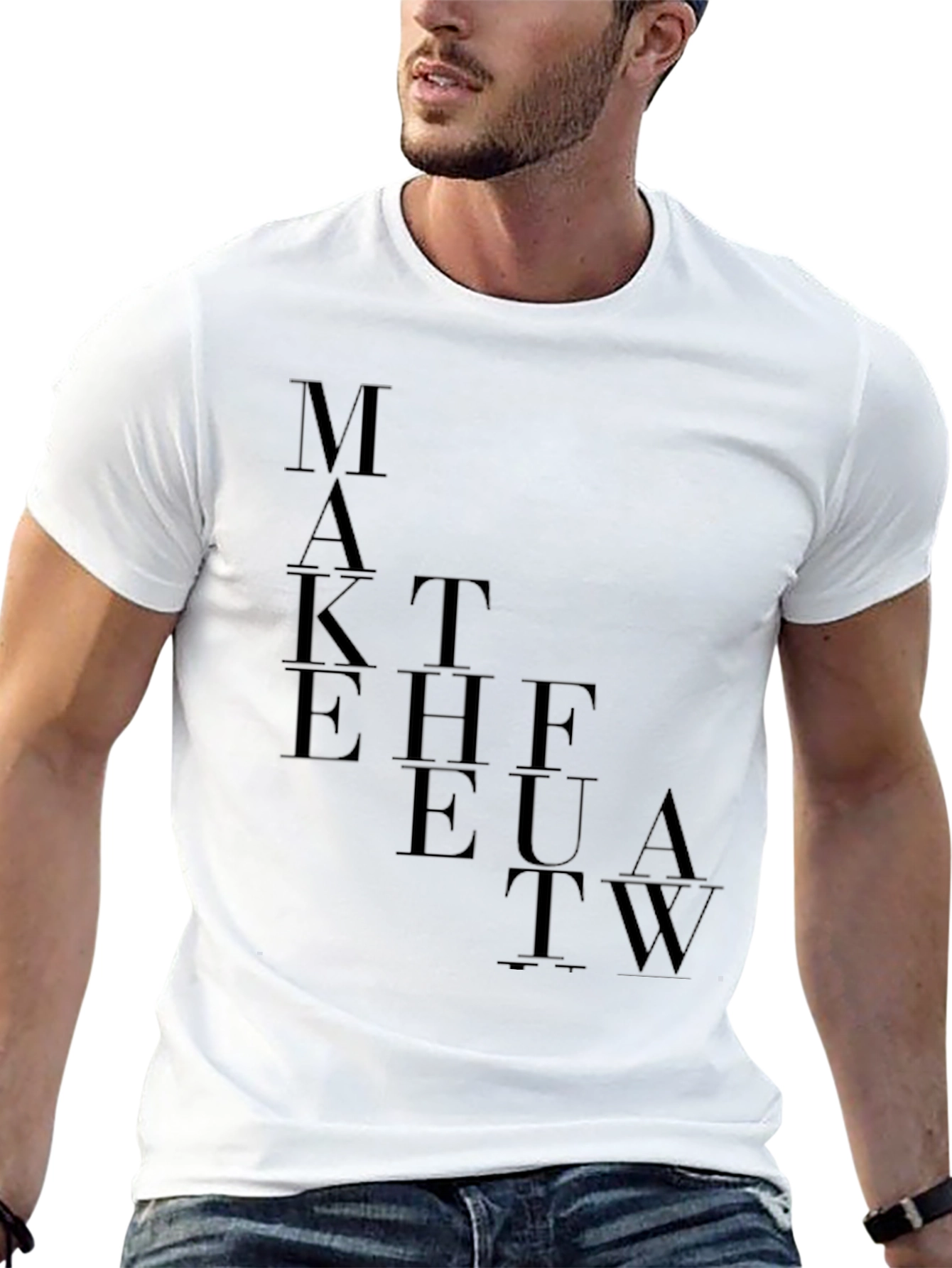 Modern Graphic Tee - Make the Future Work