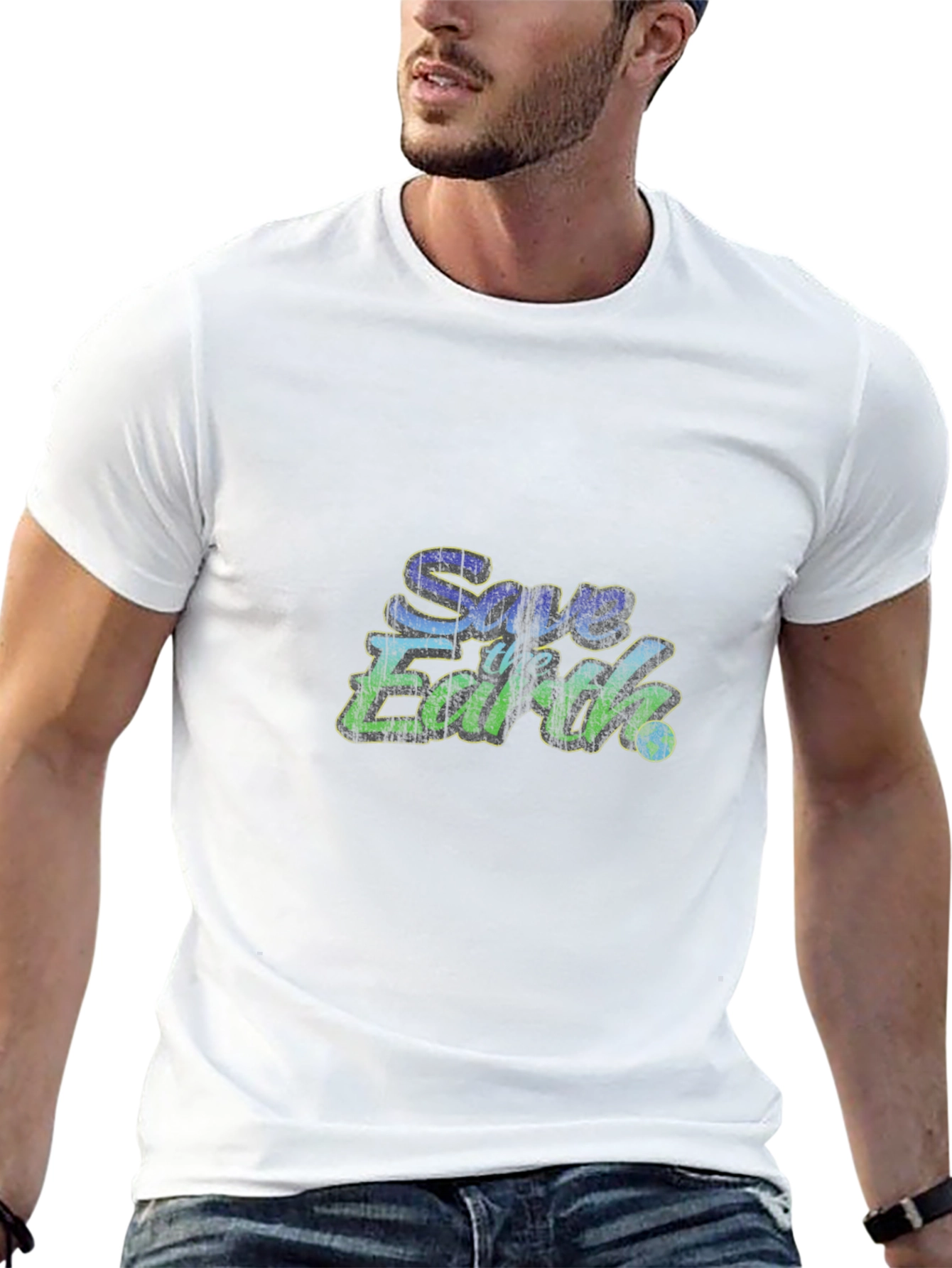 Save the Earth Graphic Print T-Shirt