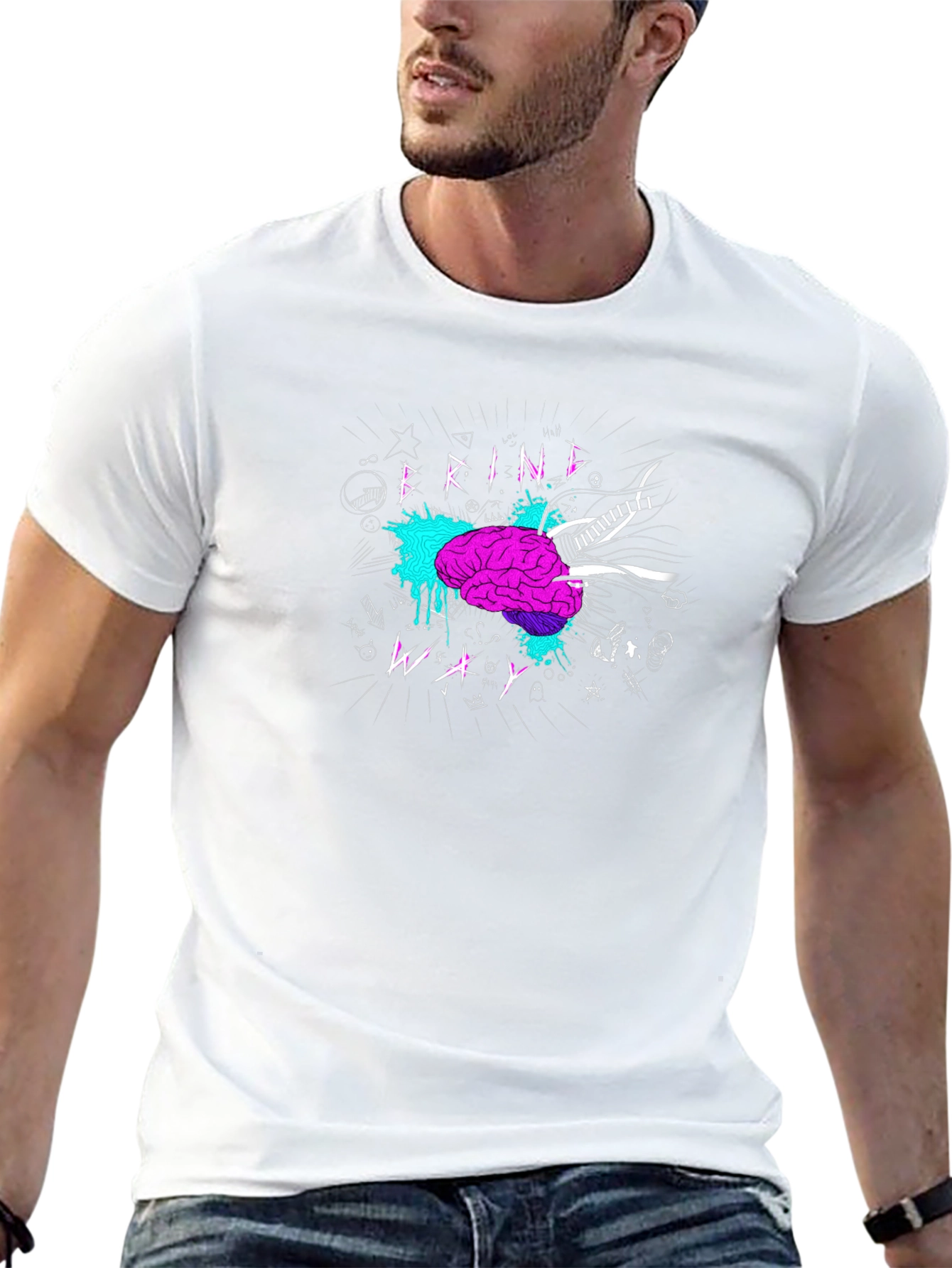 Brain Waves Graphic Tee - Unique Design