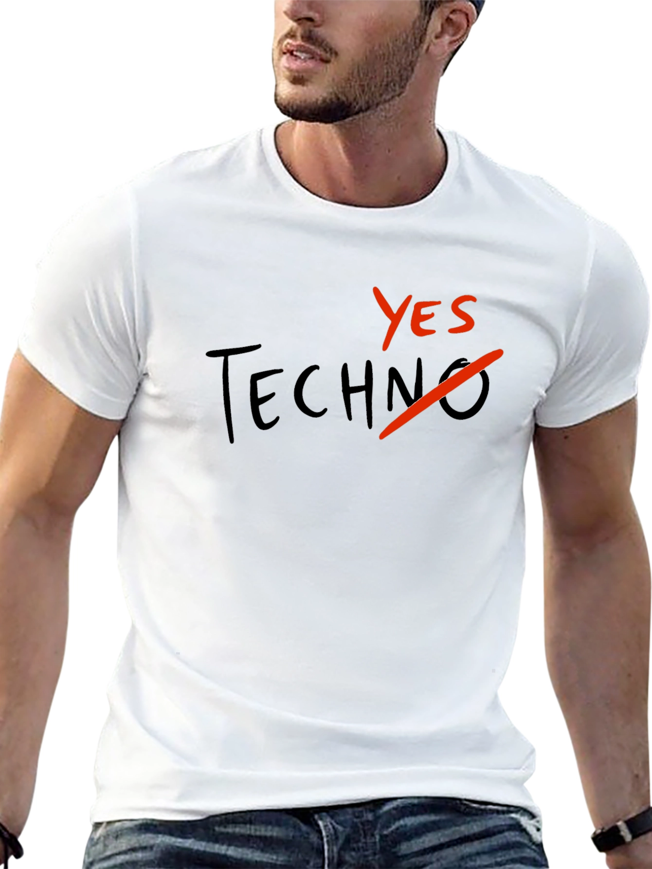 Yes to Techno Black Graphic Tee