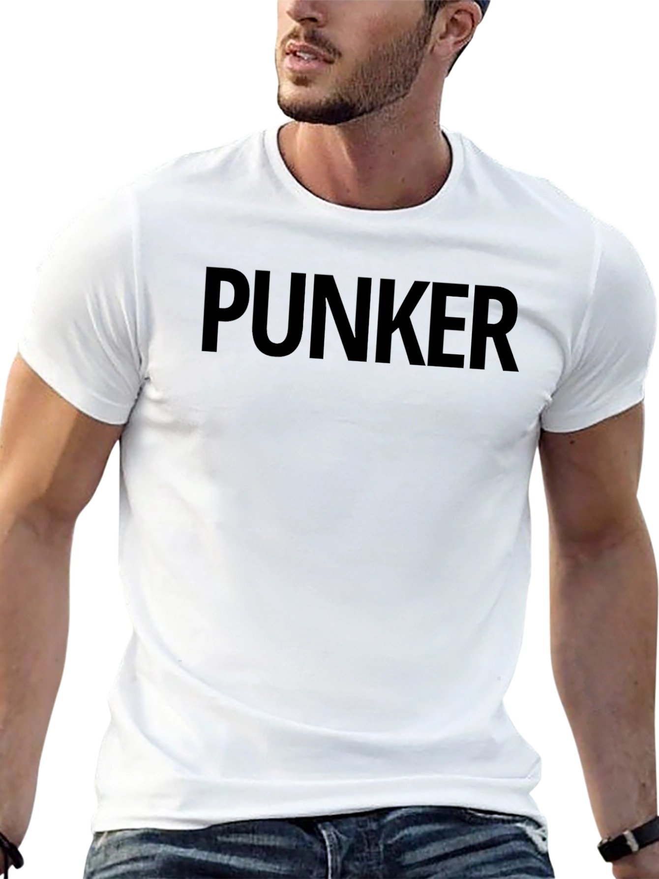 Punker Crew Neck T-Shirt - Bold Statement Tee