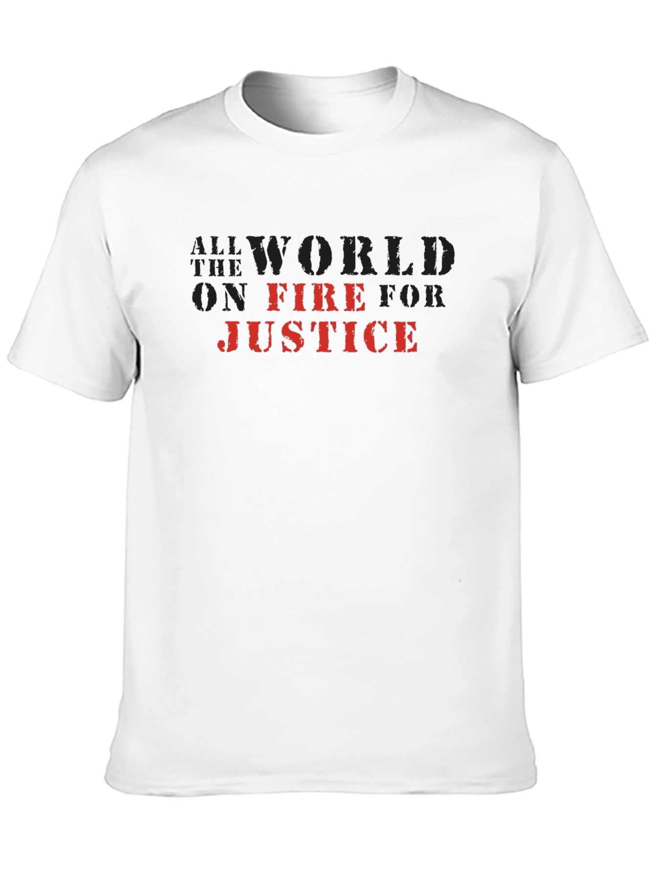 World On Fire Justice Graphic Tee - Black