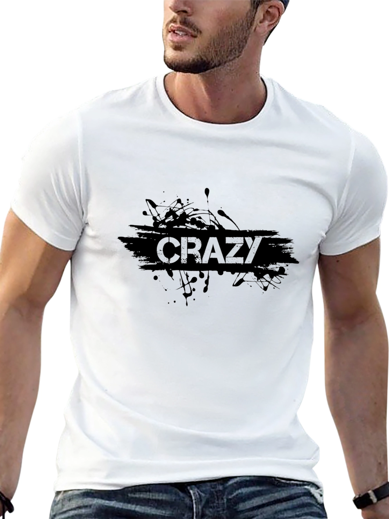 Crazy Graphic T-Shirt - Dark & Edgy Design