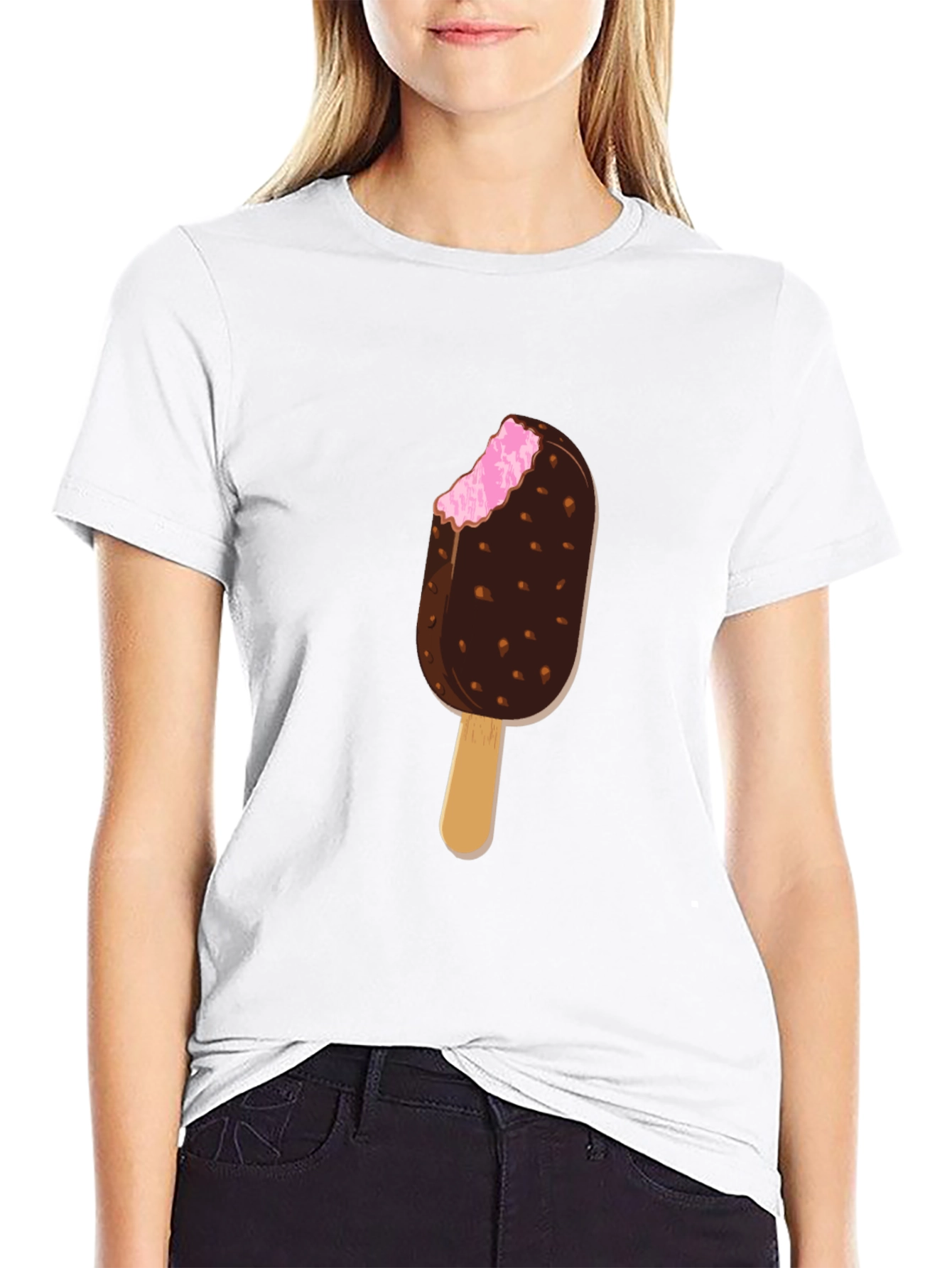 Ice Cream Bar Graphic Tee - Novelty Design