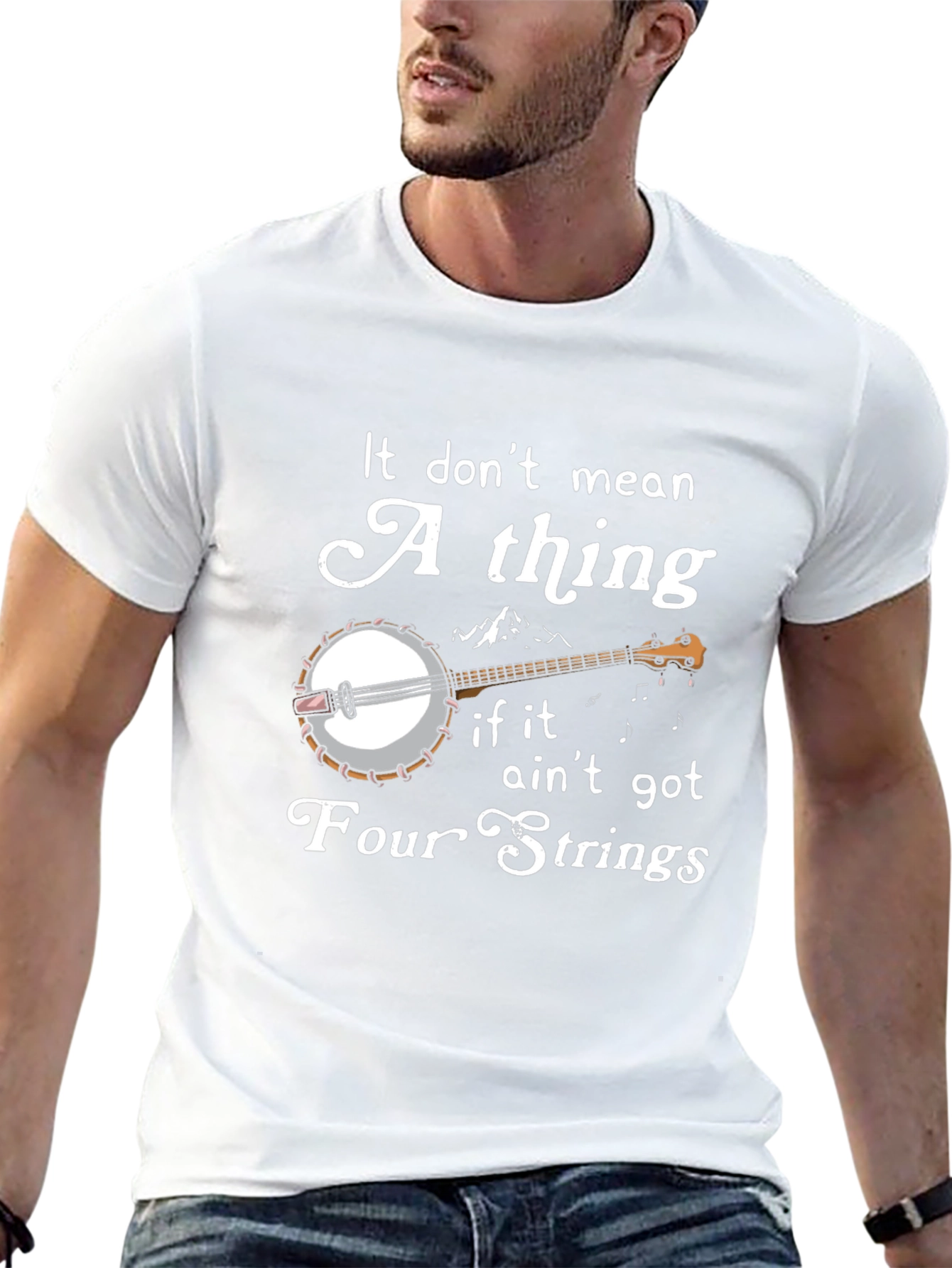 Banjo Four Strings Graphic T-Shirt