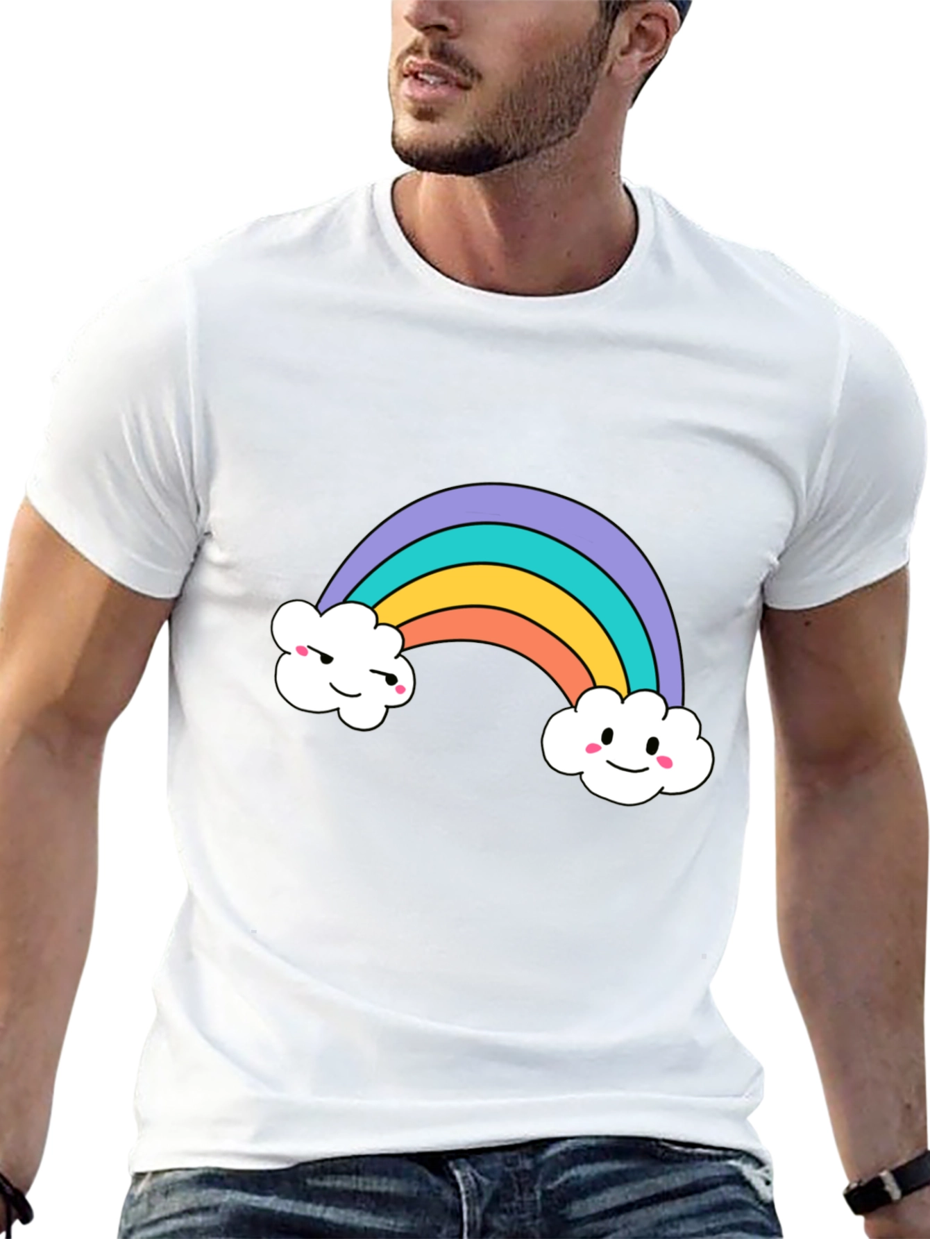 Rainbow Cloud T-Shirt - Cute Graphic Tee