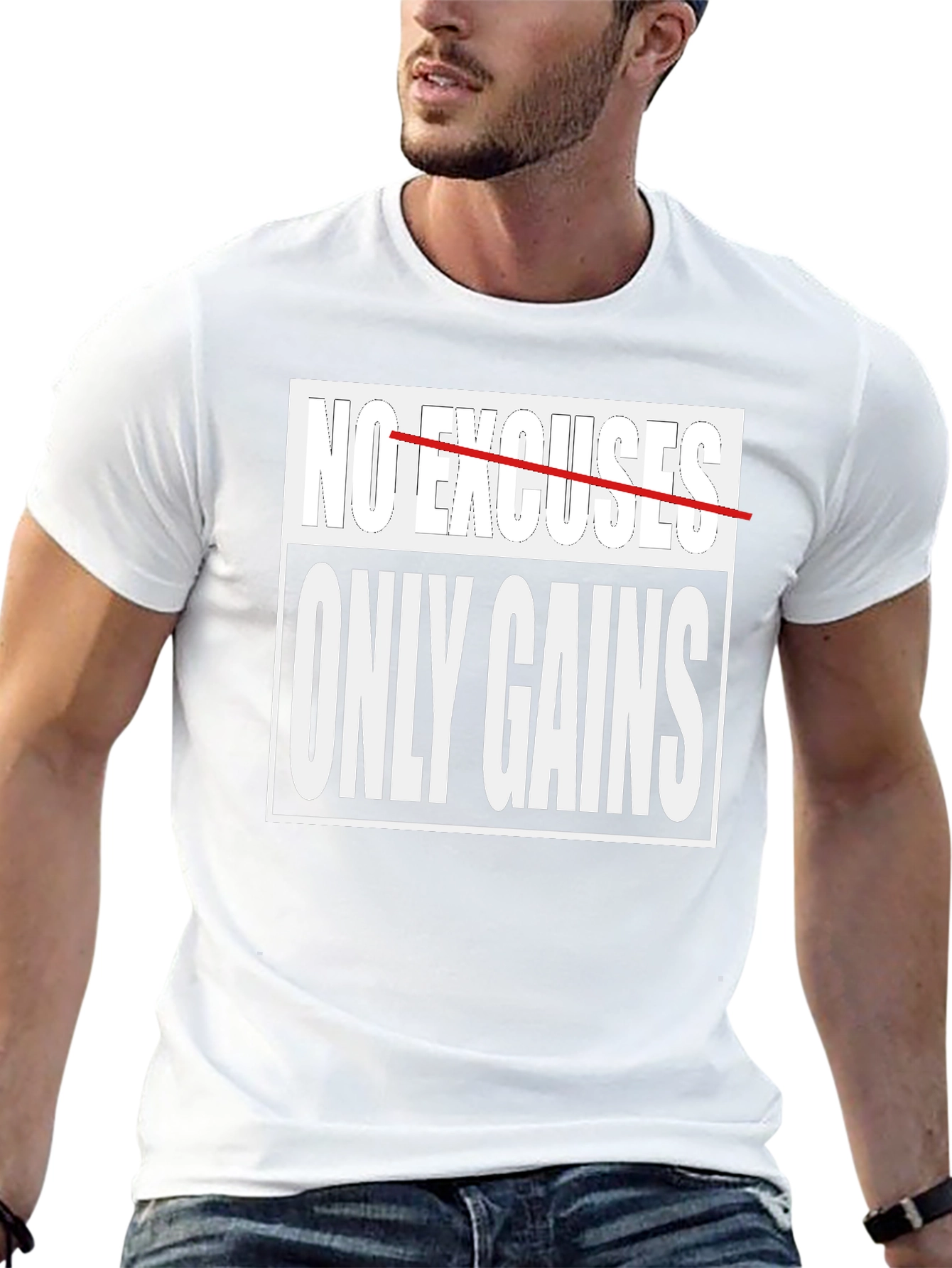 No Excuses Only Gains Graphic T-Shirt