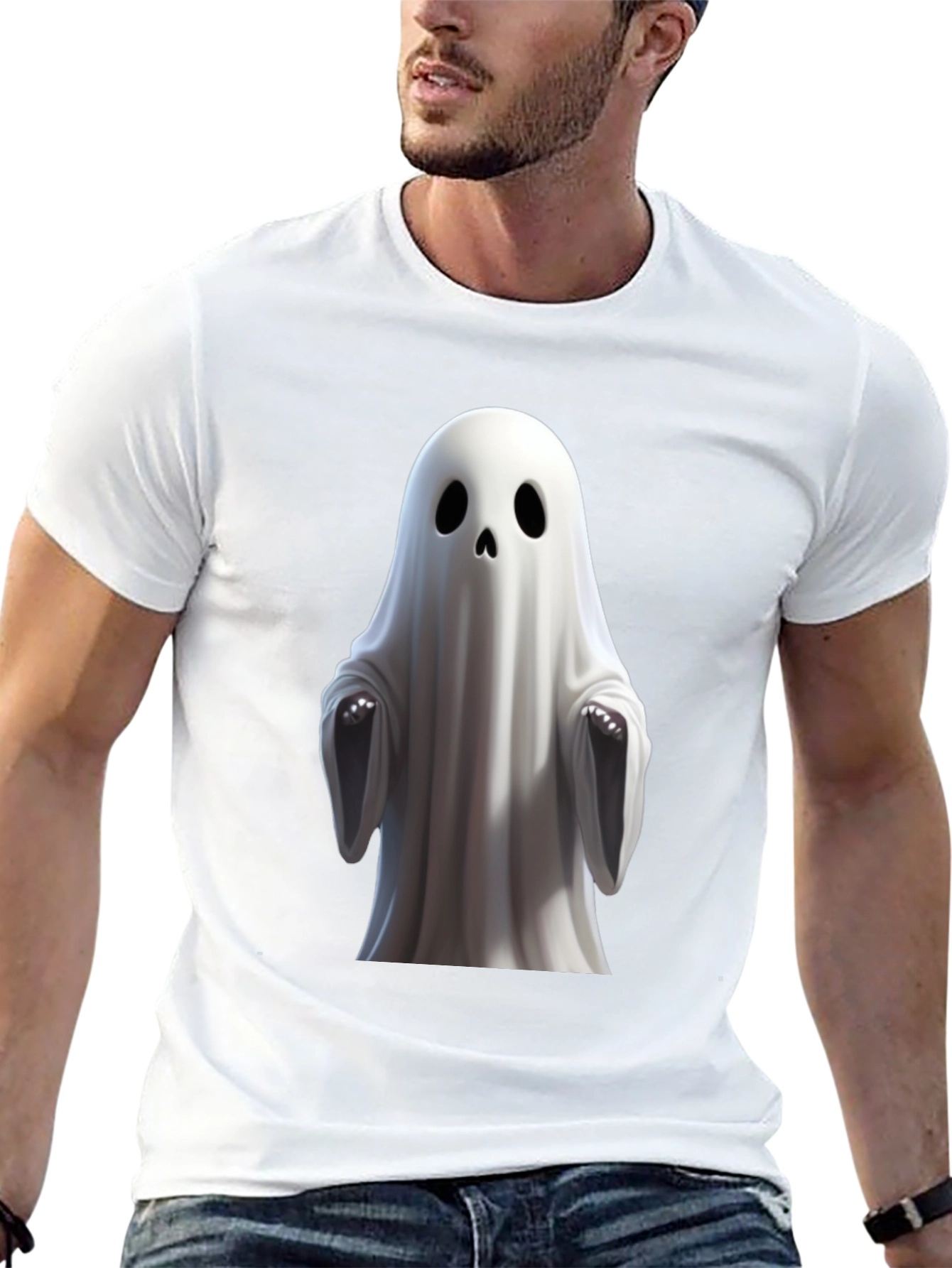 Ghost Graphic Tee - Spooky Season Apparel